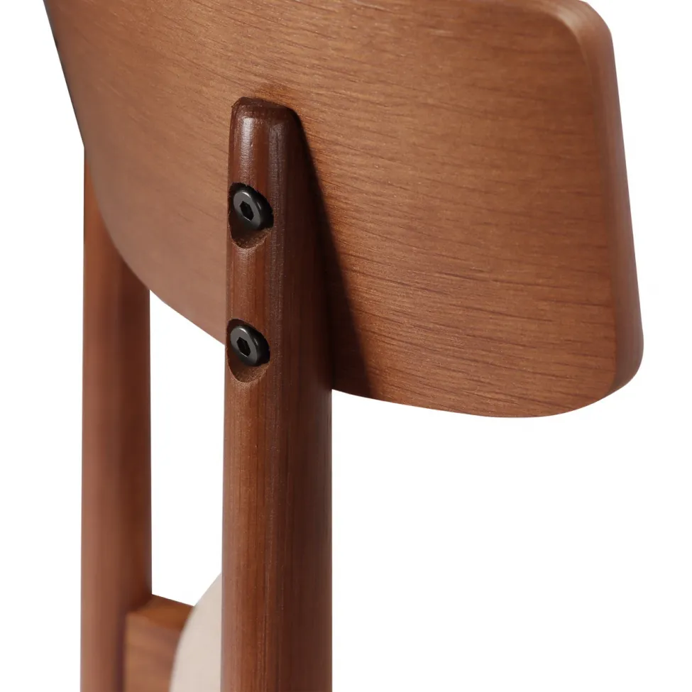 Sedia - Ystad (noce/beige) - 2 pezzi