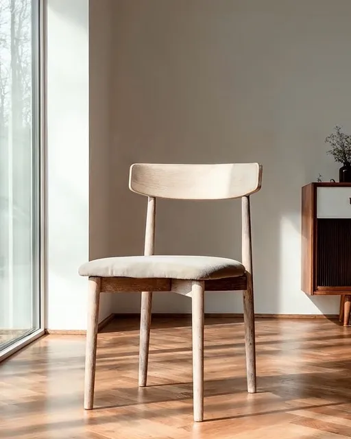 Sedia - Ystad (rovere bianco/beige) - 2 pezzi