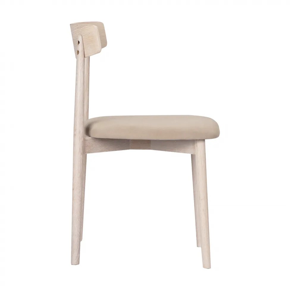 Sedia - Ystad (rovere bianco/beige) - 2 pezzi