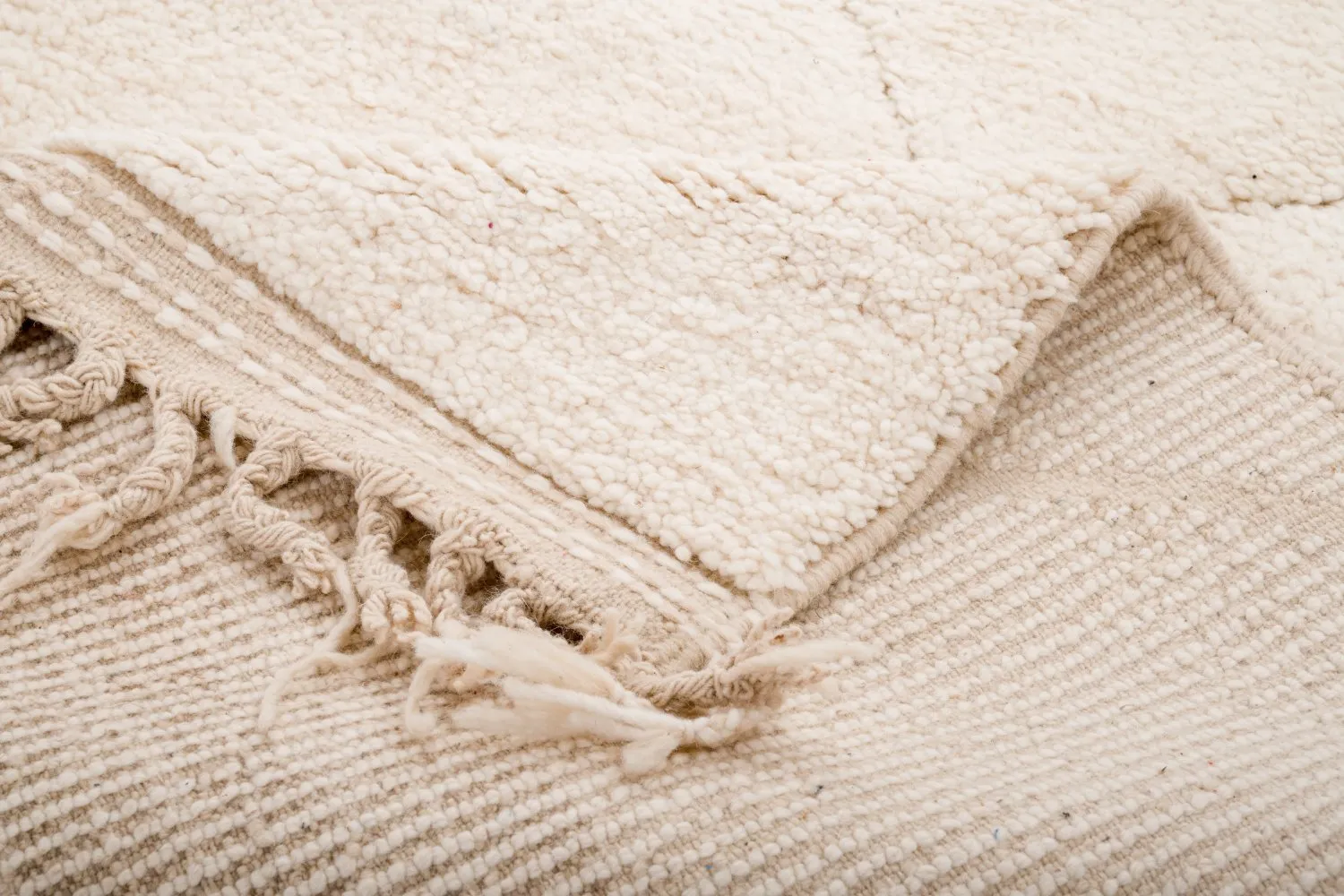 Tappeto Kilim In Stile Berbero Del Marocco Beni Ourain 290 x 90 cm