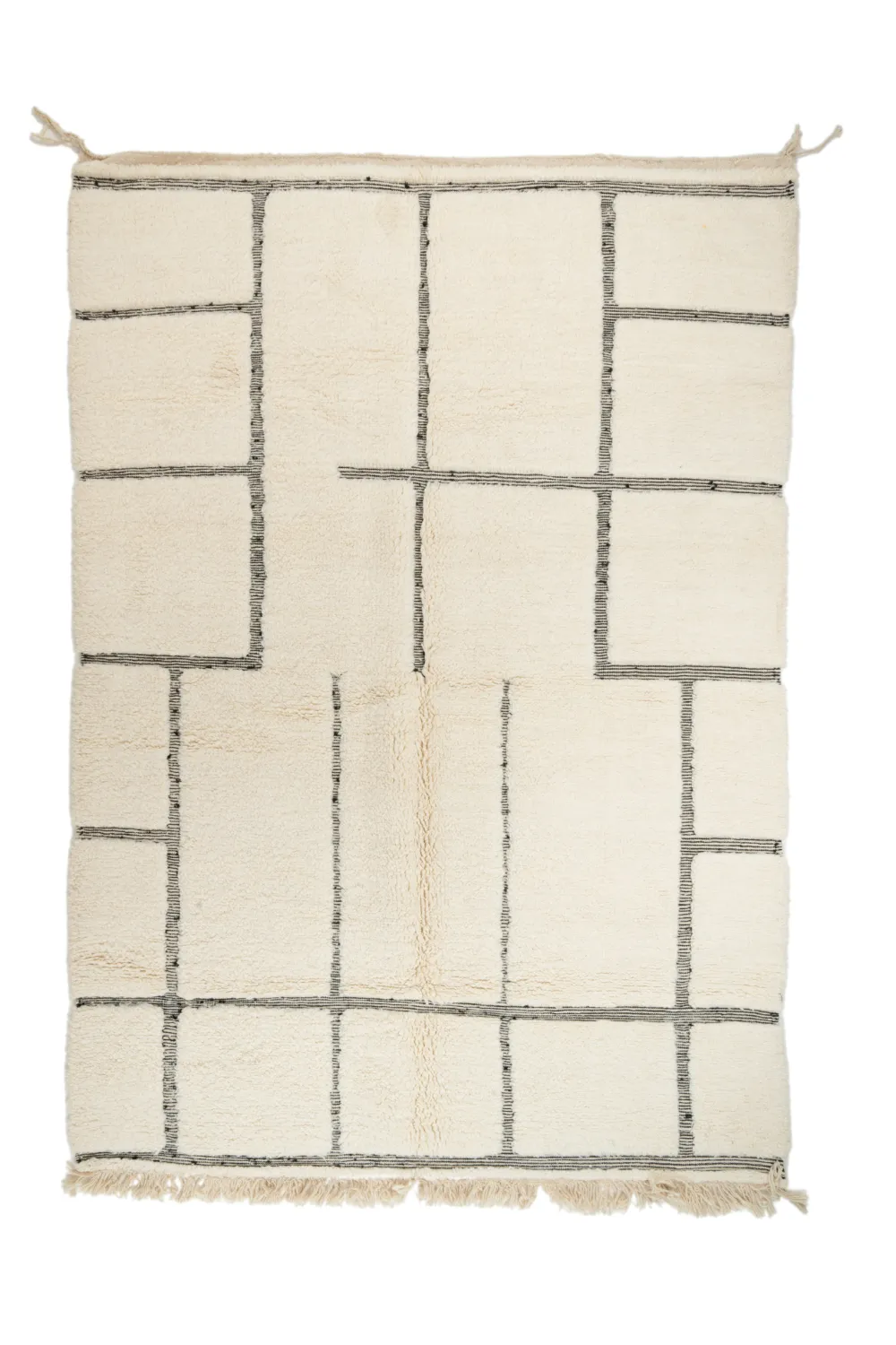 Tappeto Kilim In Stile Berbero Del Marocco Beni Ourain 200 x 295 cm