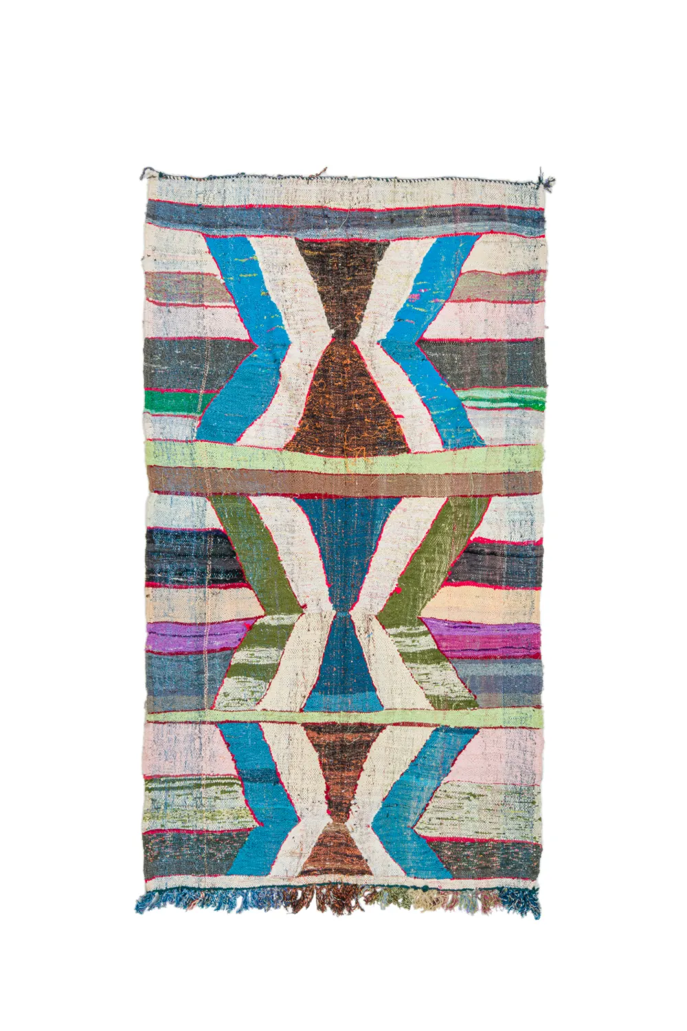 Tappeto Berberi Dal Marocco Boucherouite 140 x 250 cm