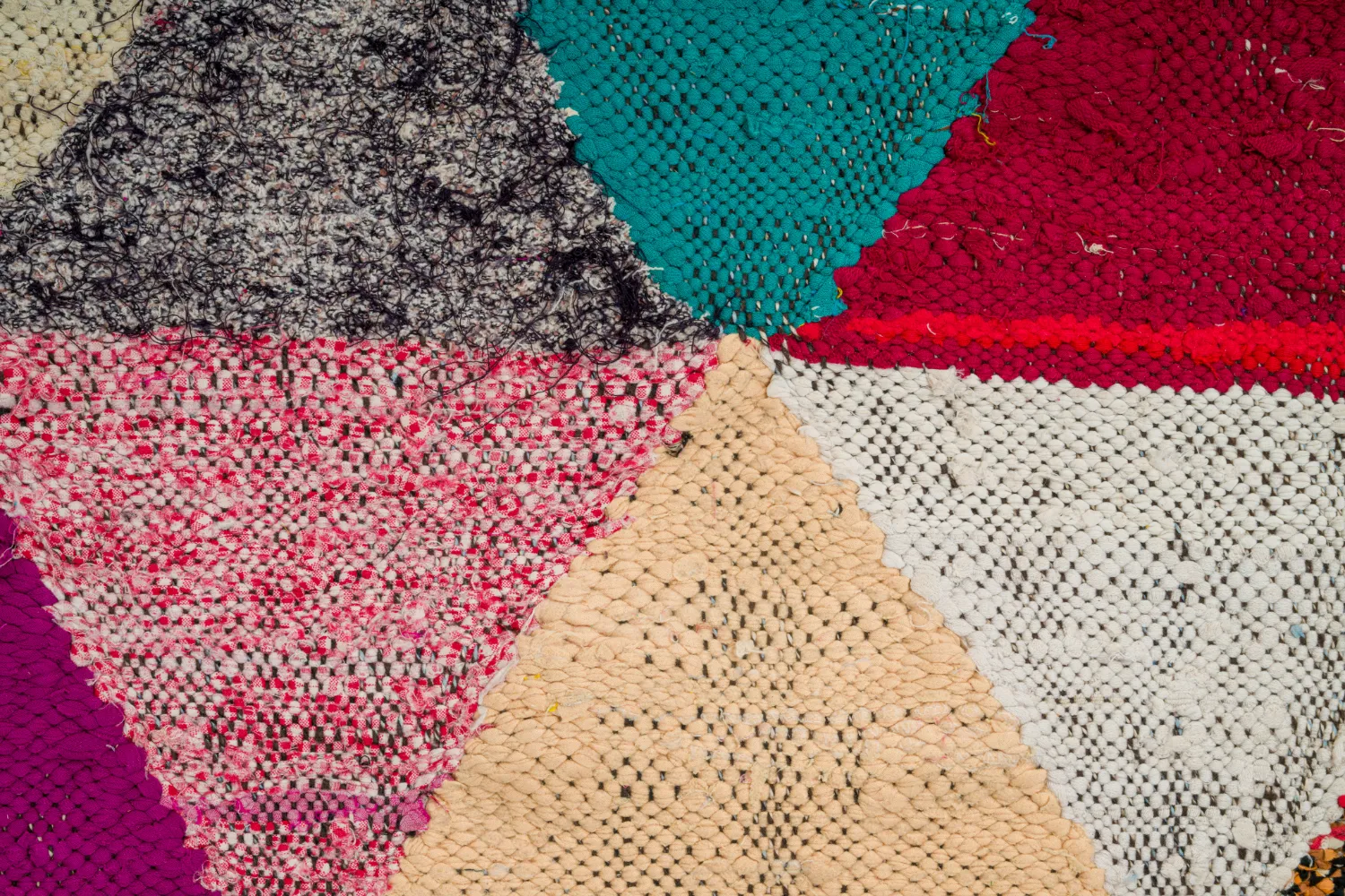 Tappeto Berberi Dal Marocco Boucherouite 130 x 280 cm