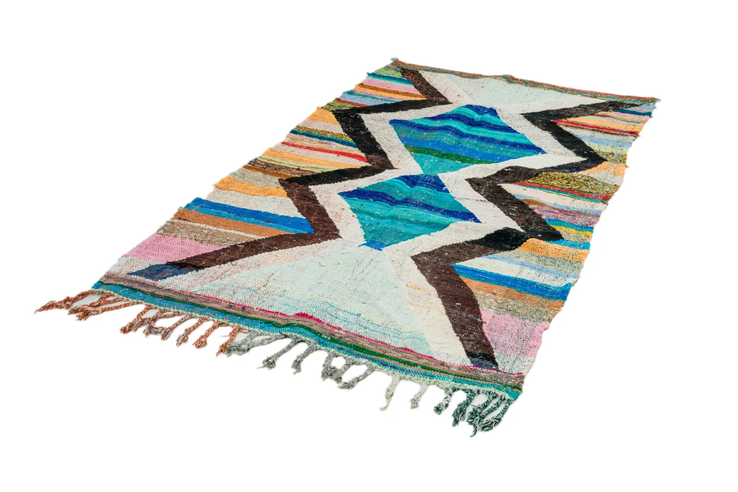 Tappeto Berberi Dal Marocco Boucherouite 135 x 235 cm