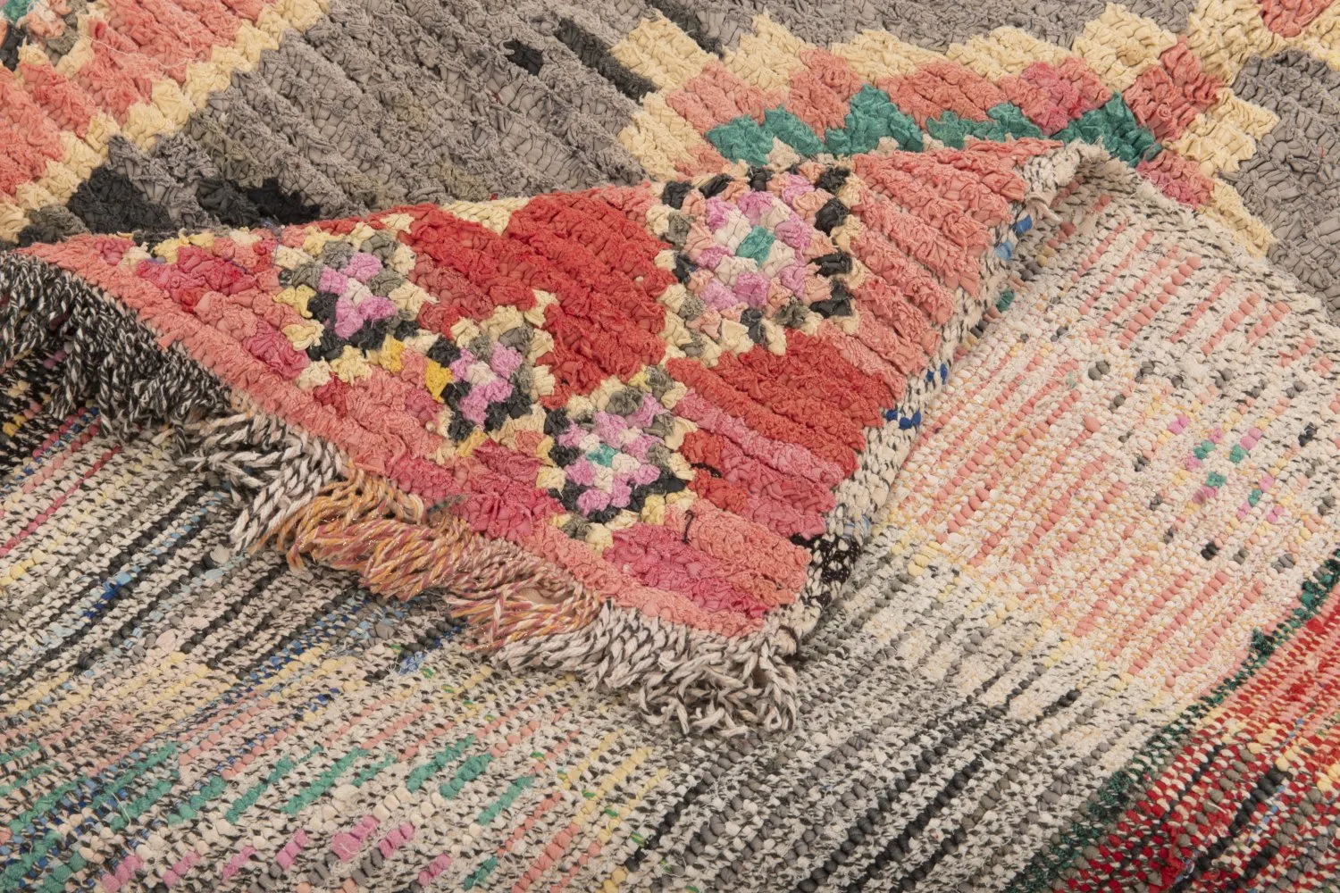 Tappeto Berberi Dal Marocco Boucherouite 225 x 105 cm