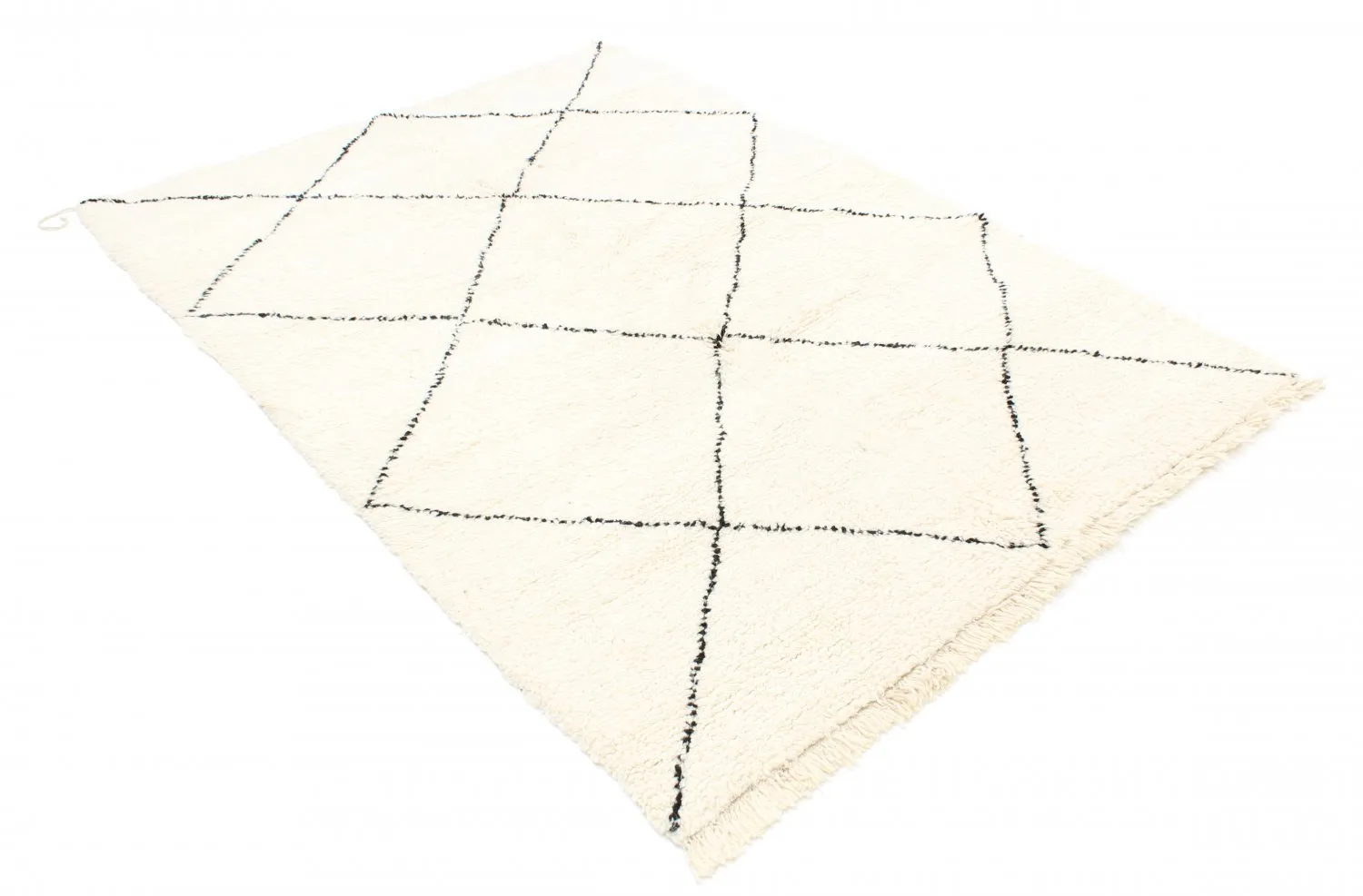Tappeto Kilim In Stile Berbero Del Marocco Beni Ourain 235 x 160 cm