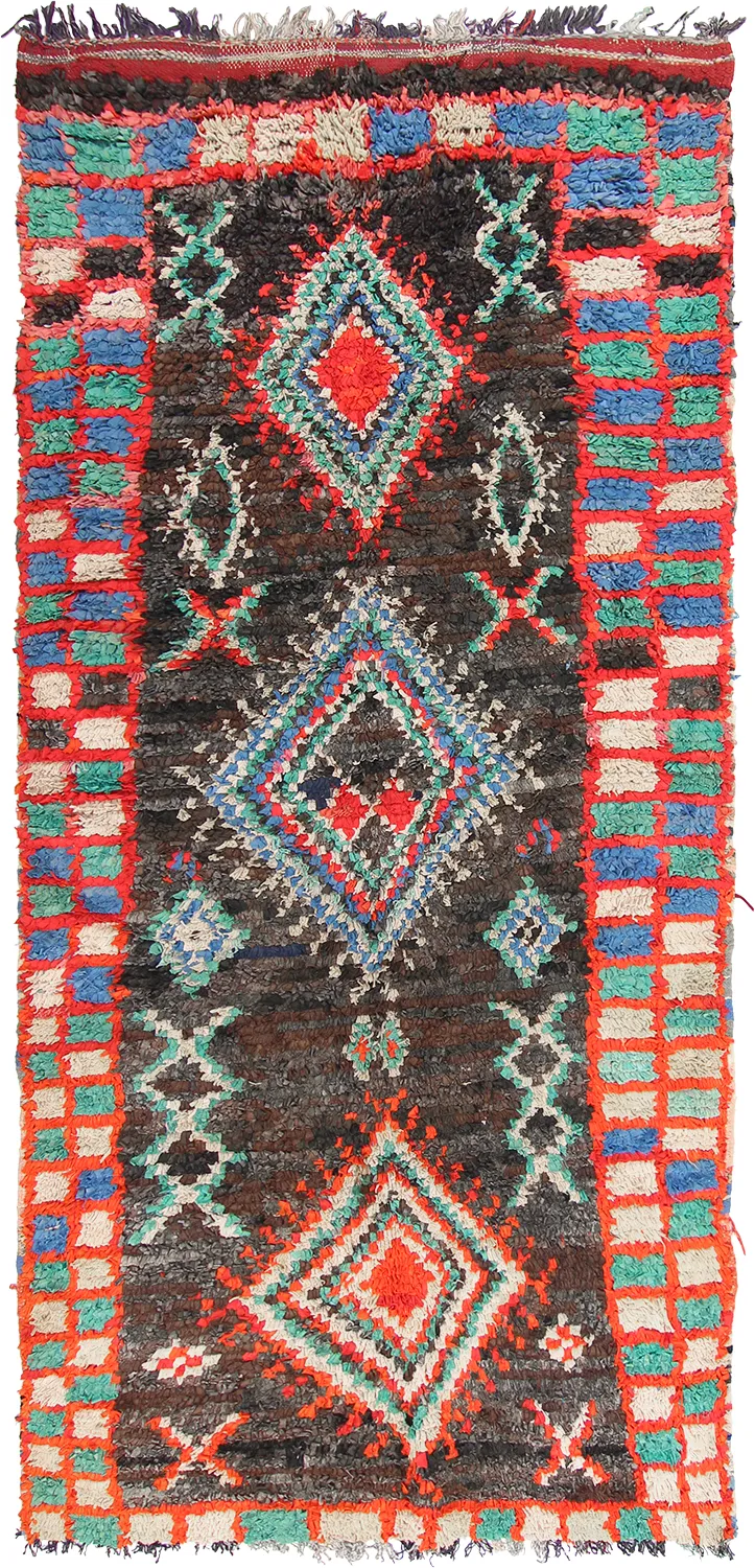 Tappeto Berberi Dal Marocco Boucherouite 270 x 120 cm