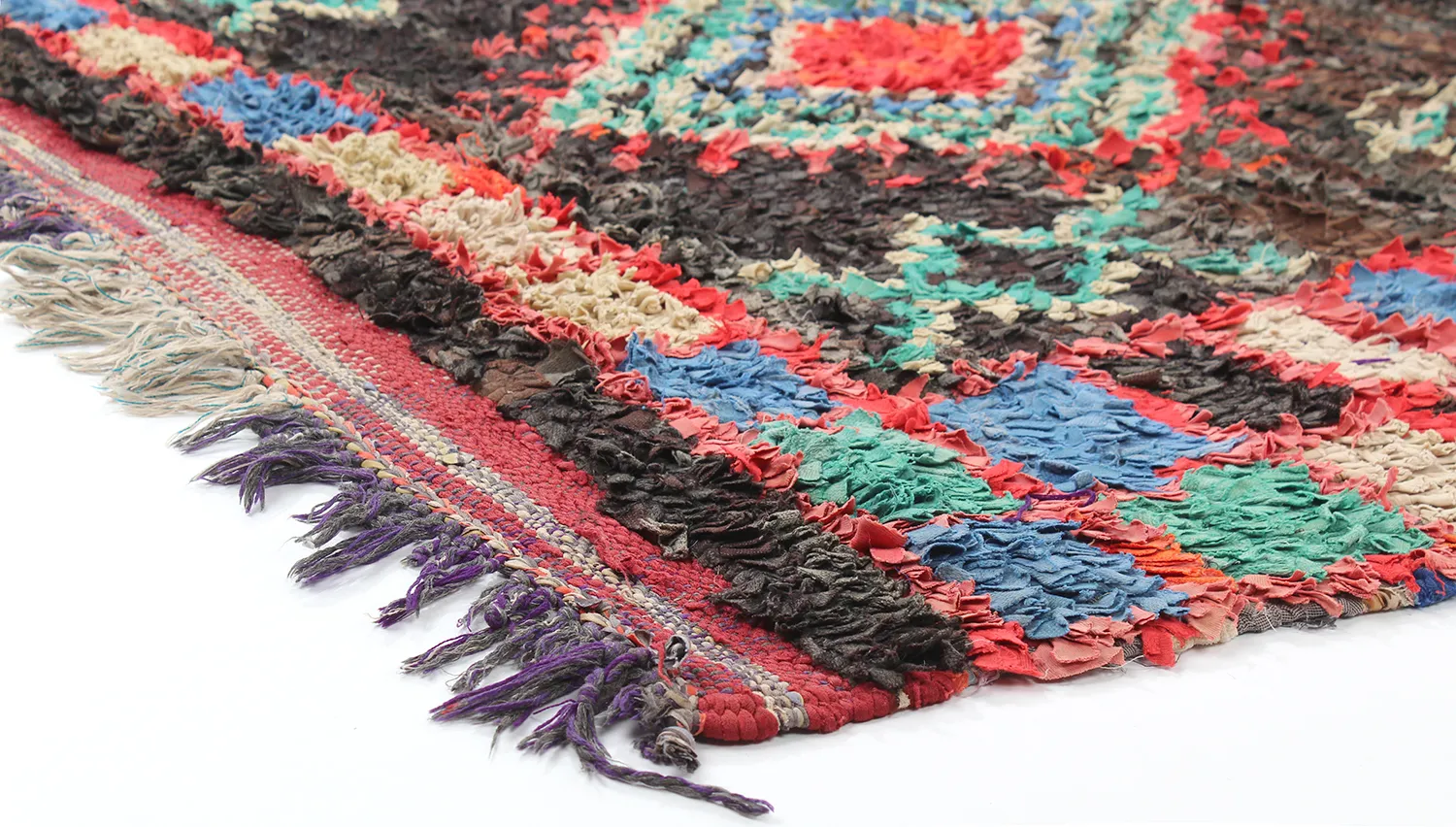 Tappeto Berberi Dal Marocco Boucherouite 270 x 120 cm
