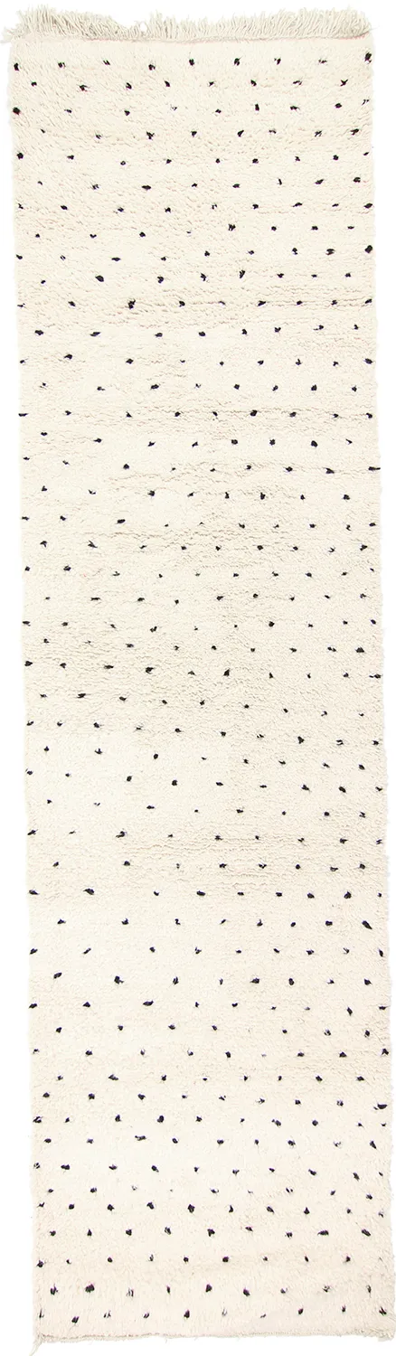 Tappeto Kilim In Stile Berbero Del Marocco Beni Ourain 325 x 90 cm