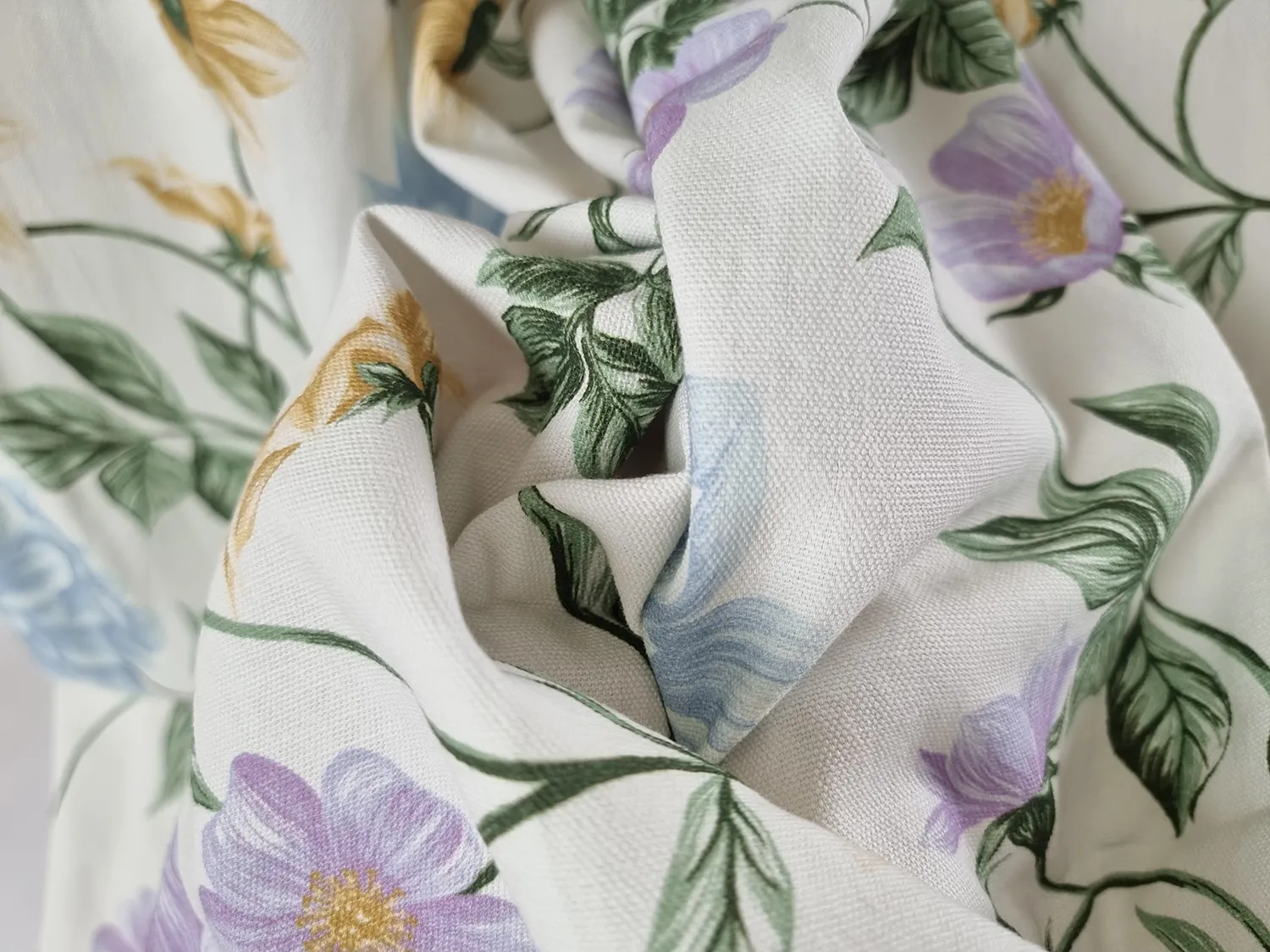 Tende - Cortina di cotone Dahlia (blu)