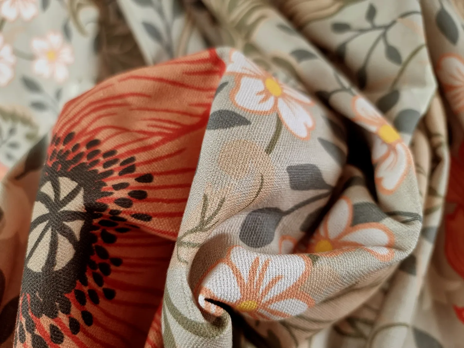 Cortina di cotone - Poppy (beige)