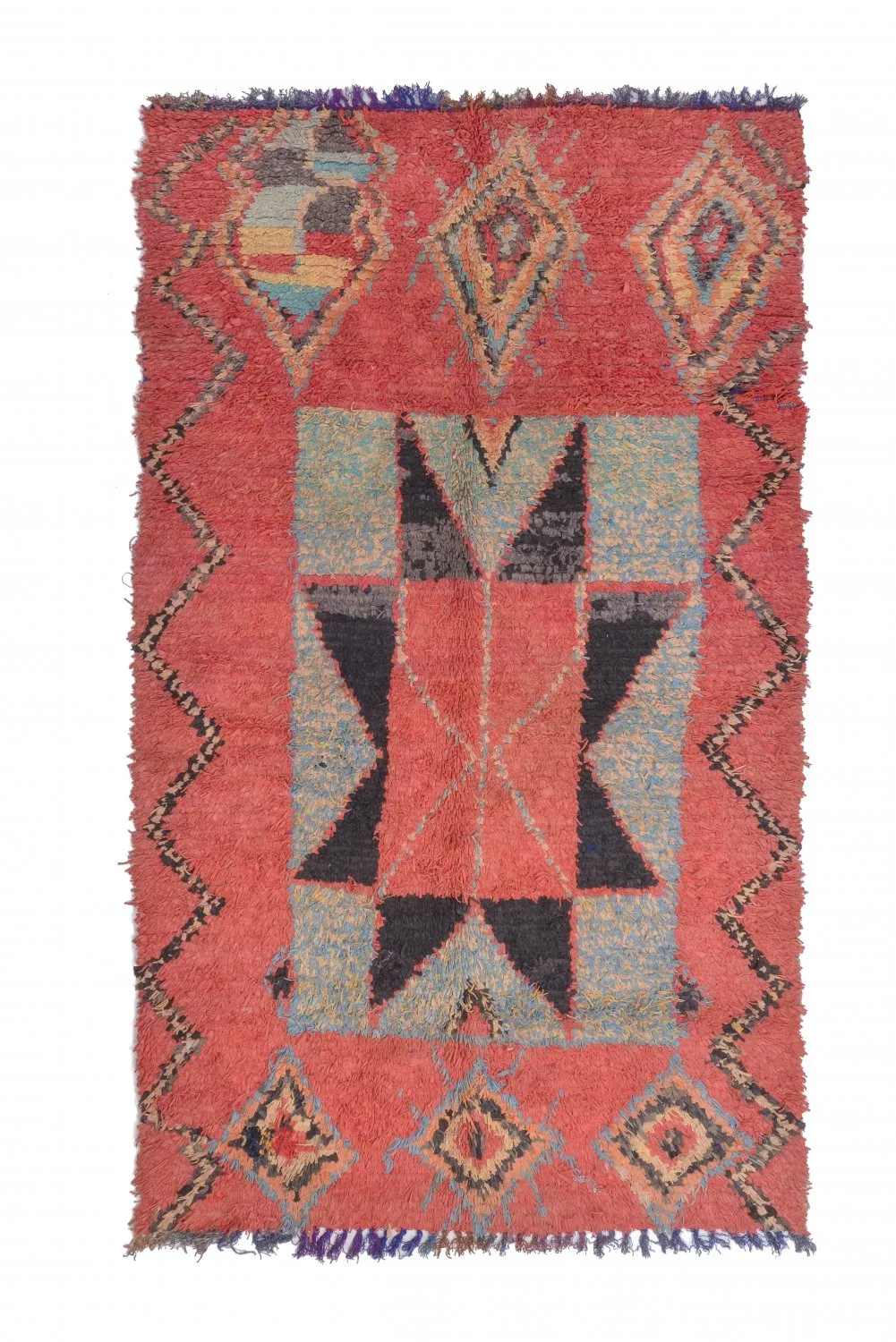 Tappeto Berberi Dal Marocco Boucherouite 255 x 150 cm