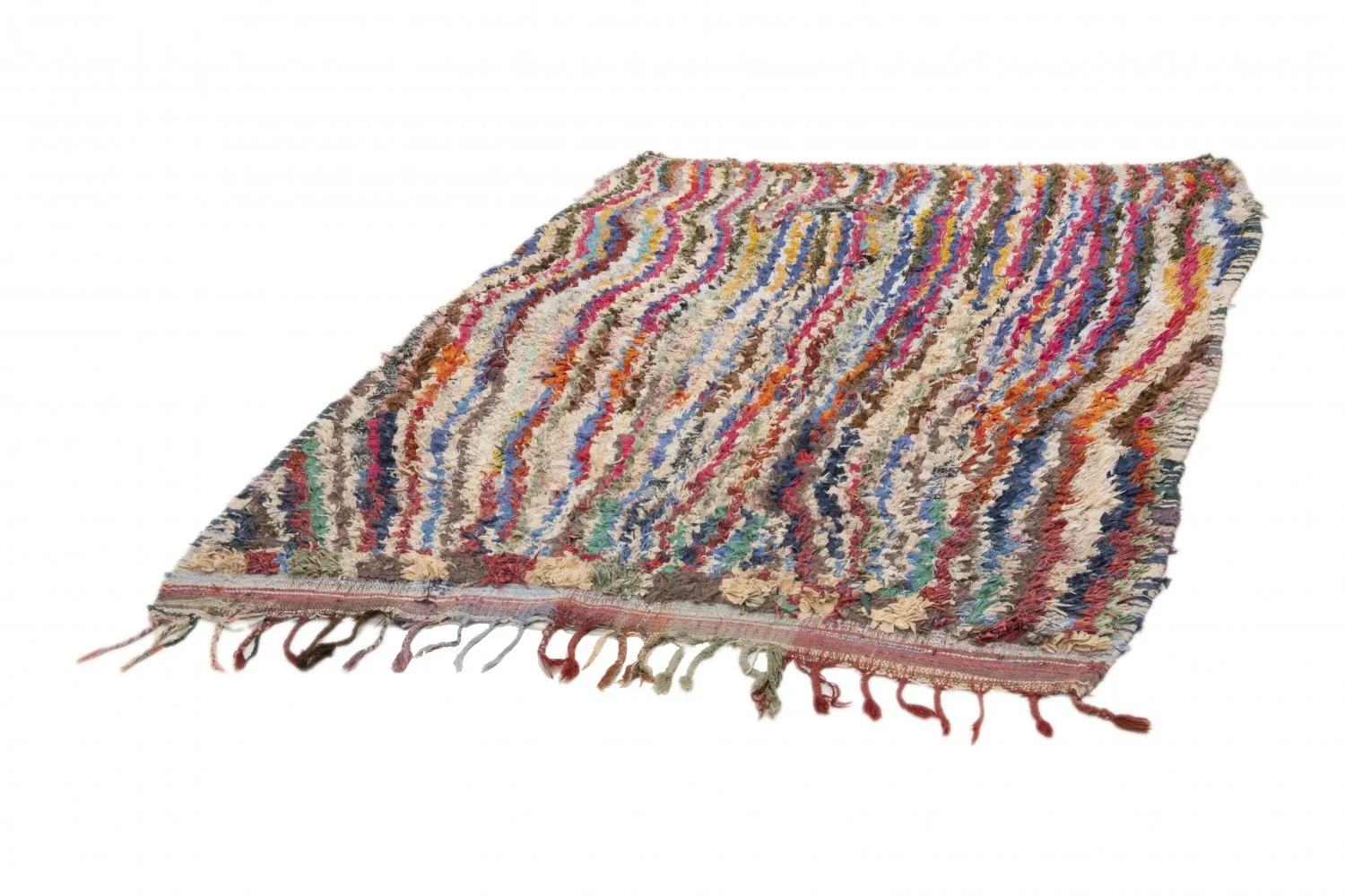 Tappeto Berberi Dal Marocco Boucherouite 195 x 150 cm