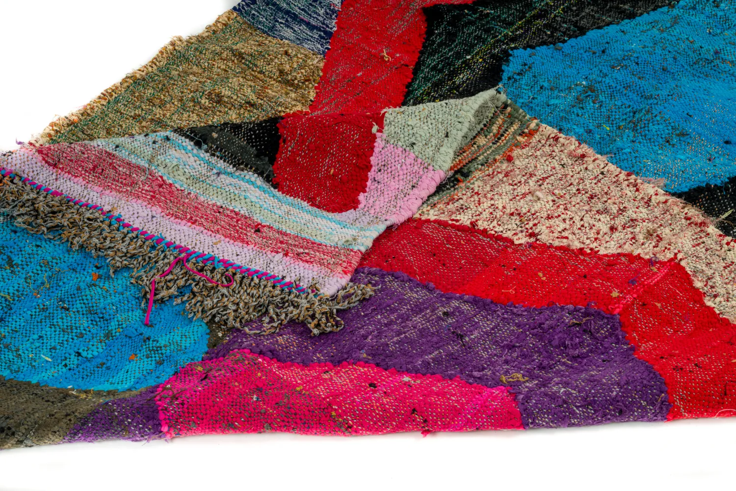 Tappeto Berberi Dal Marocco Boucherouite 125 x 235 cm
