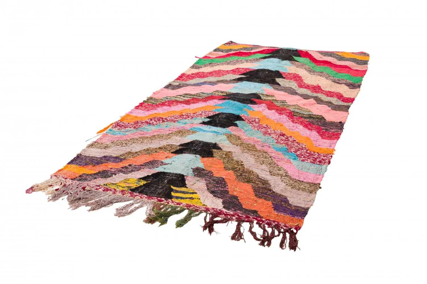 Tappeto Berberi Dal Marocco Boucherouite 125 x 250 cm