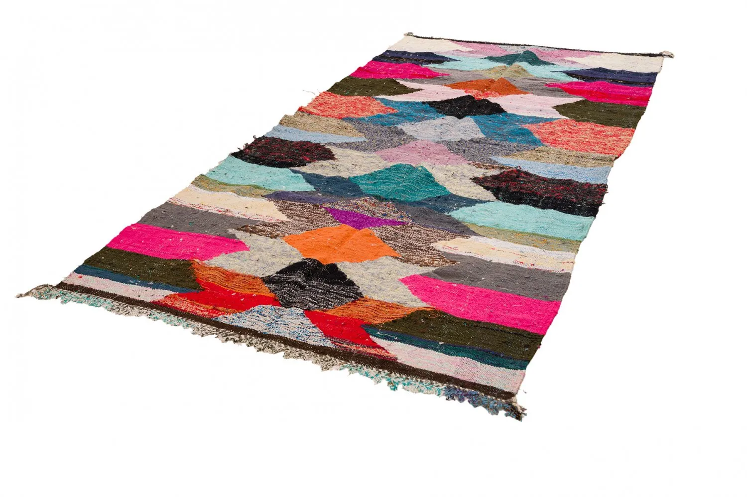 Tappeto Berberi Dal Marocco Boucherouite 145 x 295 cm