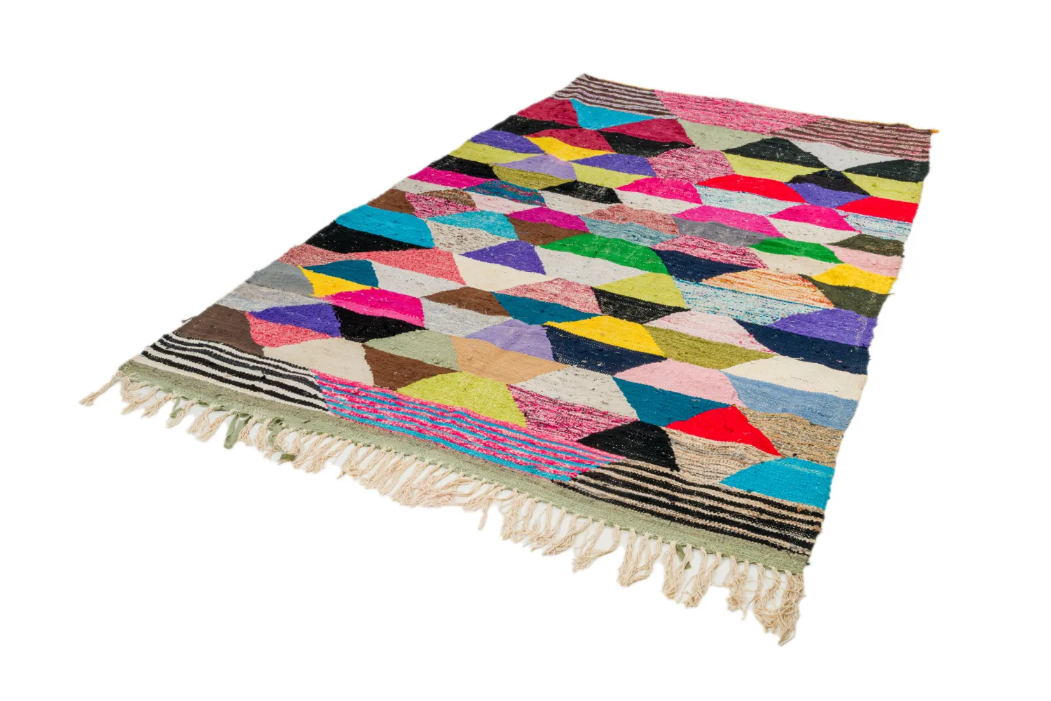 Tappeto Berberi Dal Marocco Boucherouite 165 x 265 cm
