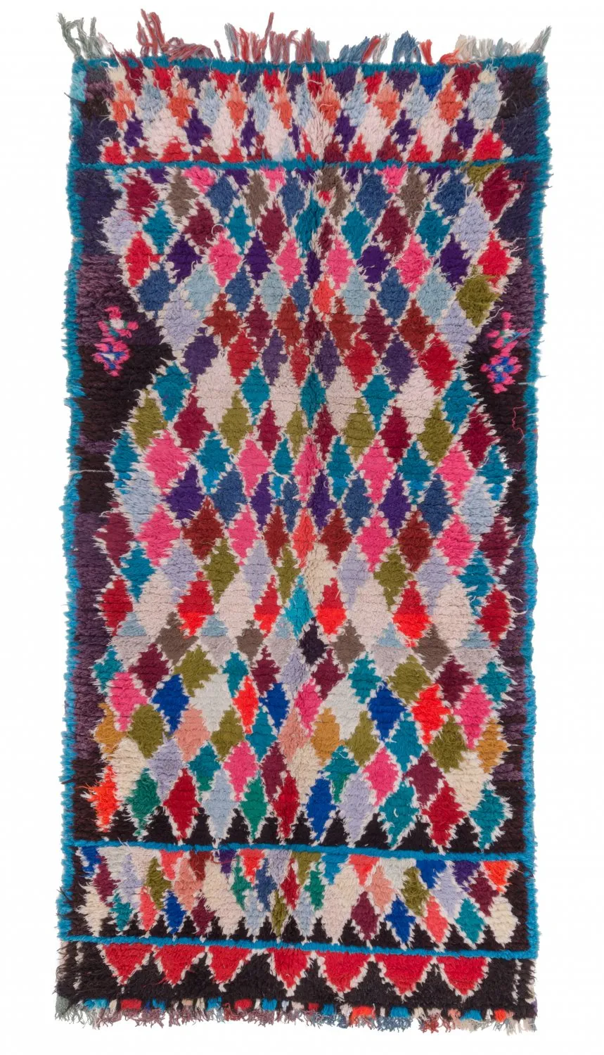 Tappeto Berberi Dal Marocco Boucherouite 225 x 105 cm