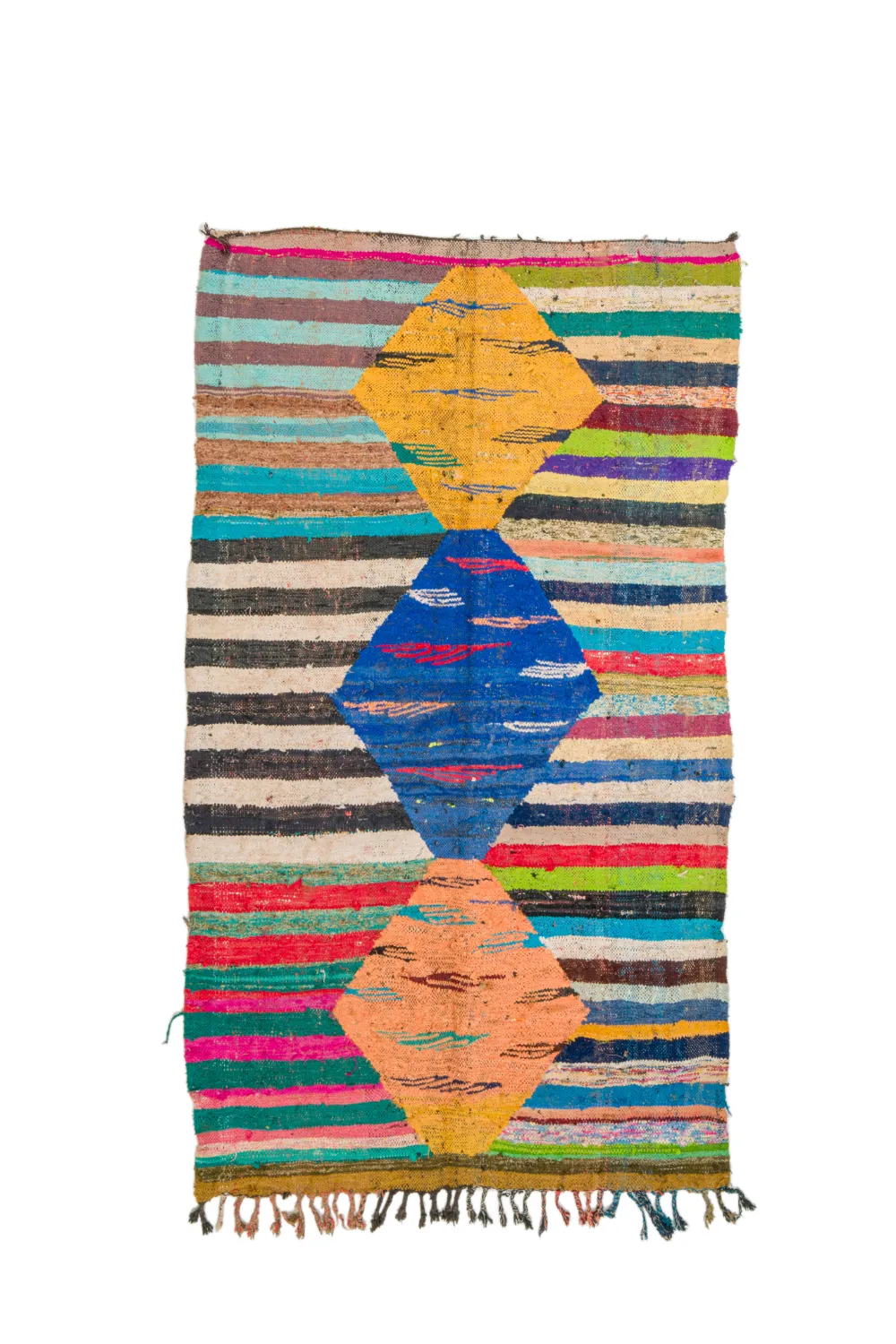Tappeto Berberi Dal Marocco Boucherouite 135 x 230 cm