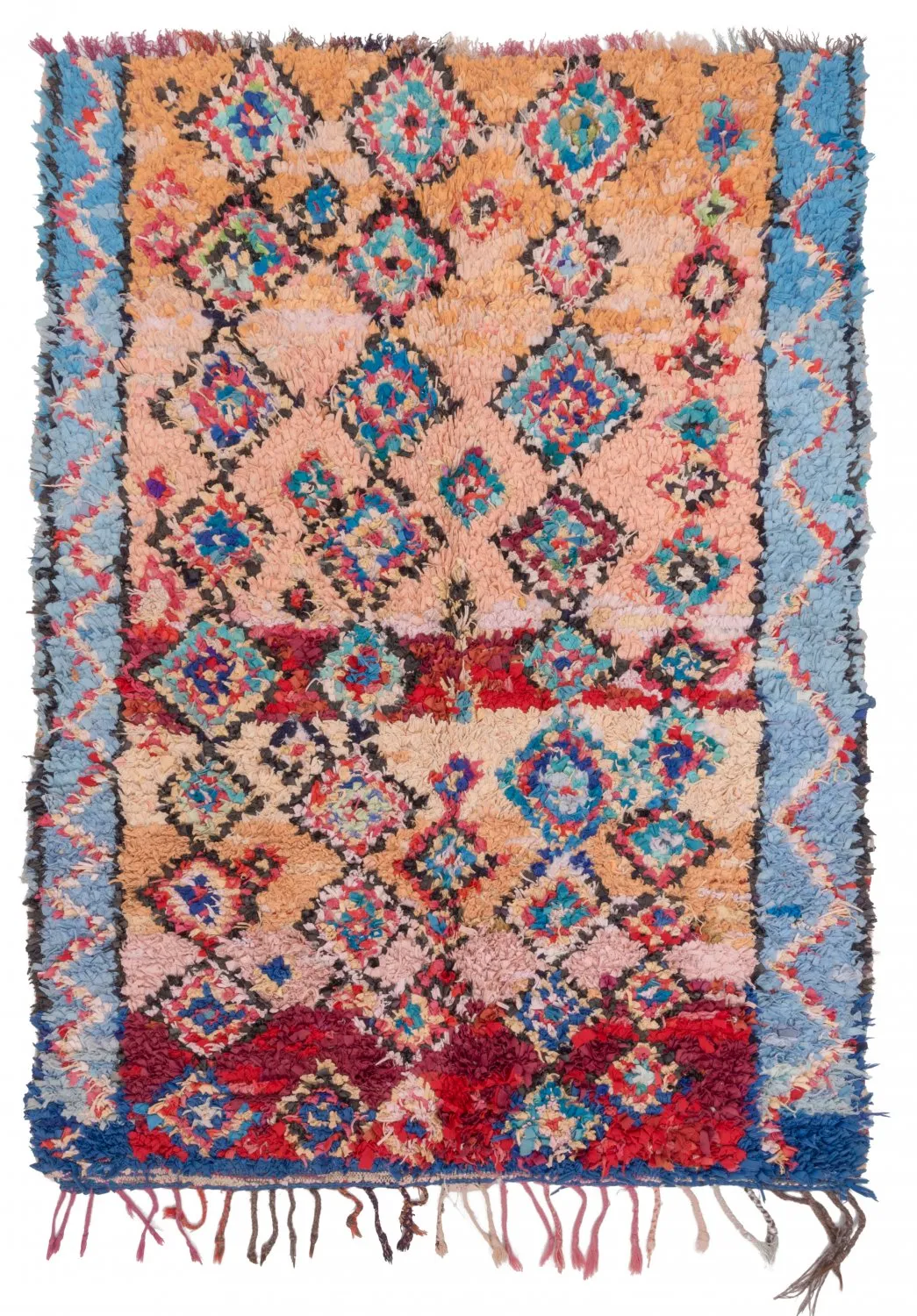 Tappeto Berberi Dal Marocco Boucherouite 260 x 115 cm