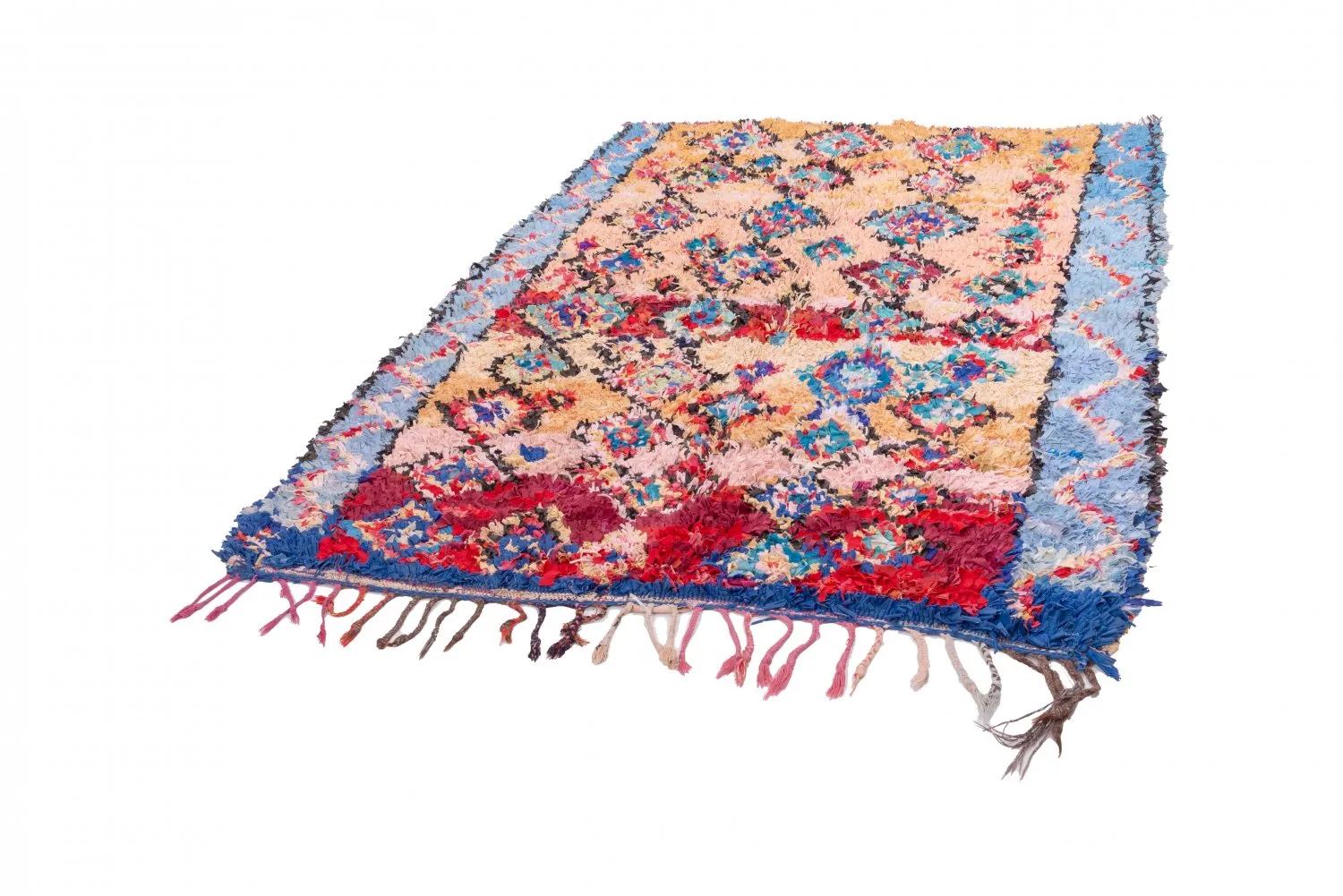 Tappeto Berberi Dal Marocco Boucherouite 260 x 115 cm