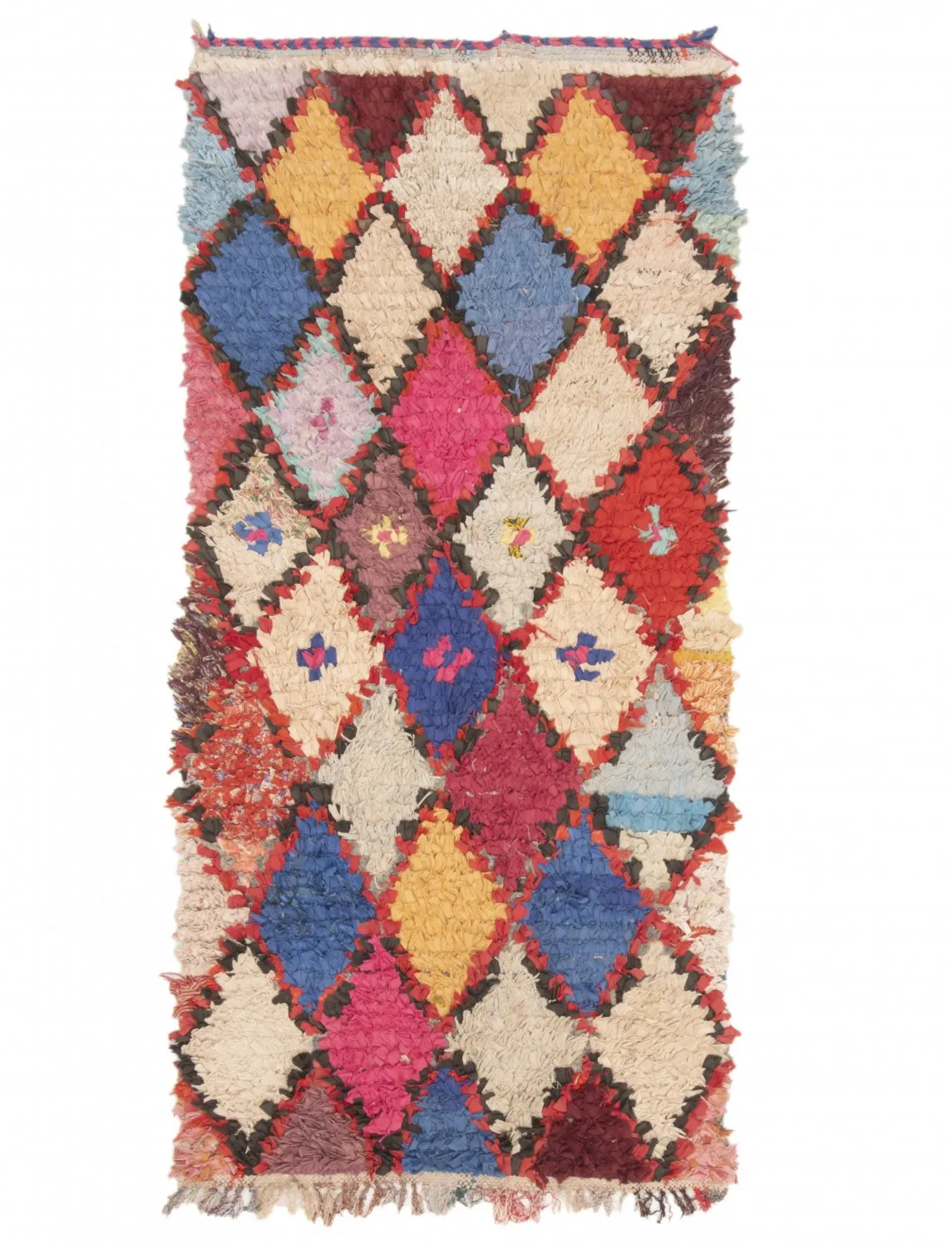 Tappeto Berberi Dal Marocco Boucherouite 210 x 95 cm