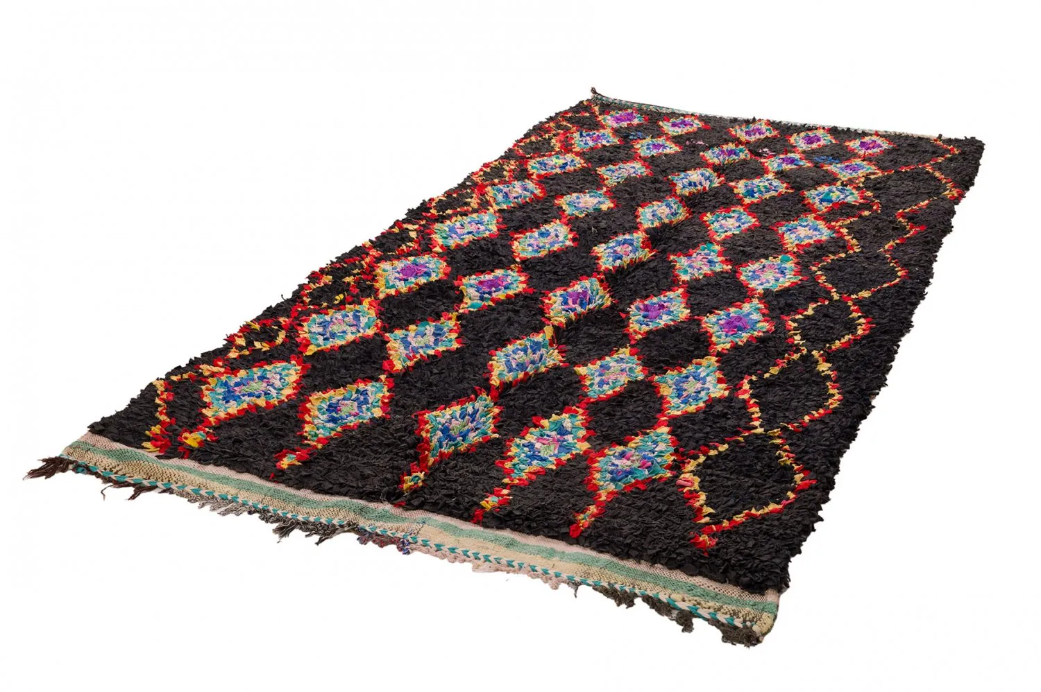 Tappeto Berberi Dal Marocco Boucherouite 130 x 270 cm