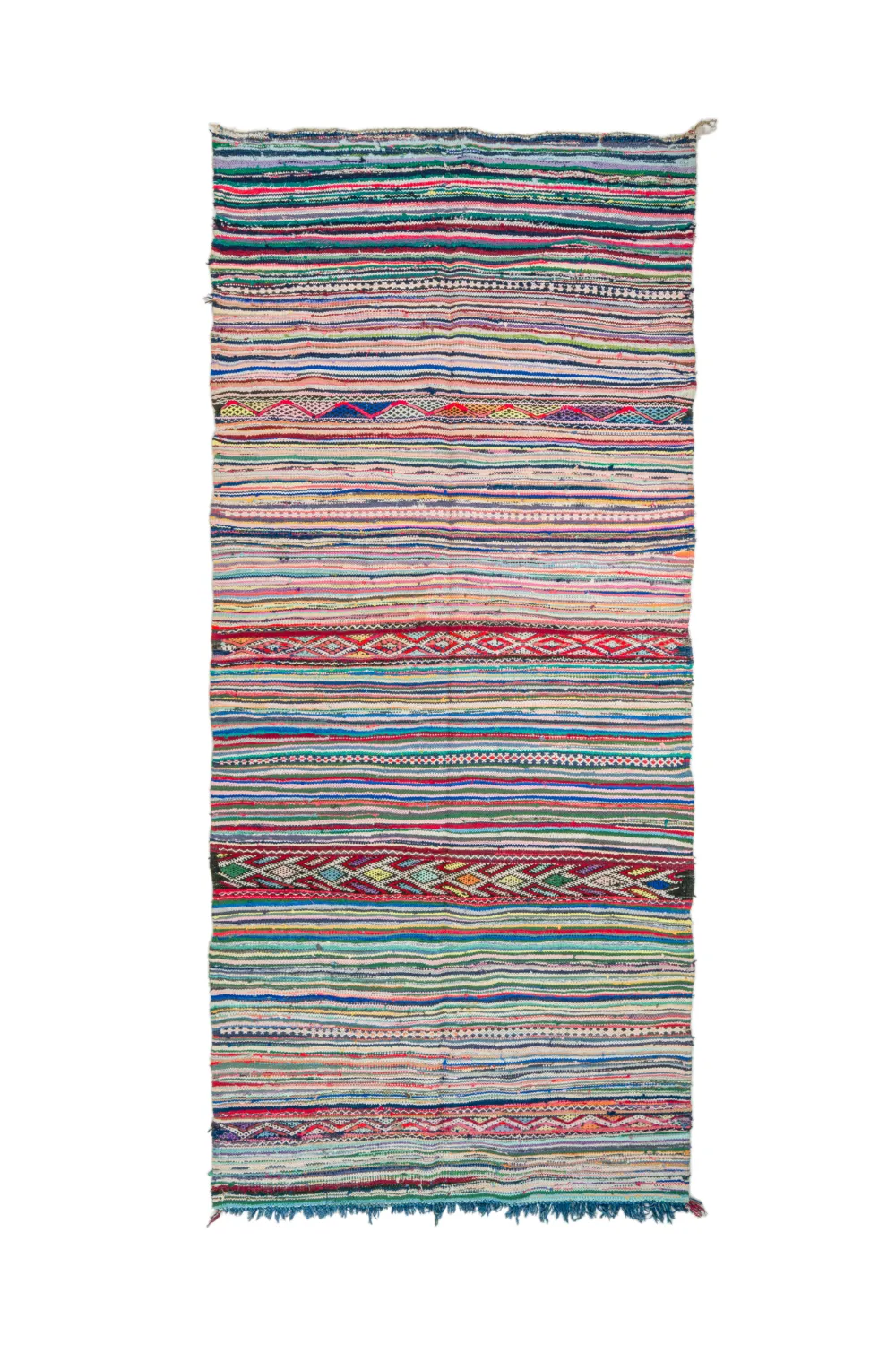 Tappeto Berberi Dal Marocco Boucherouite 150 x 340 cm