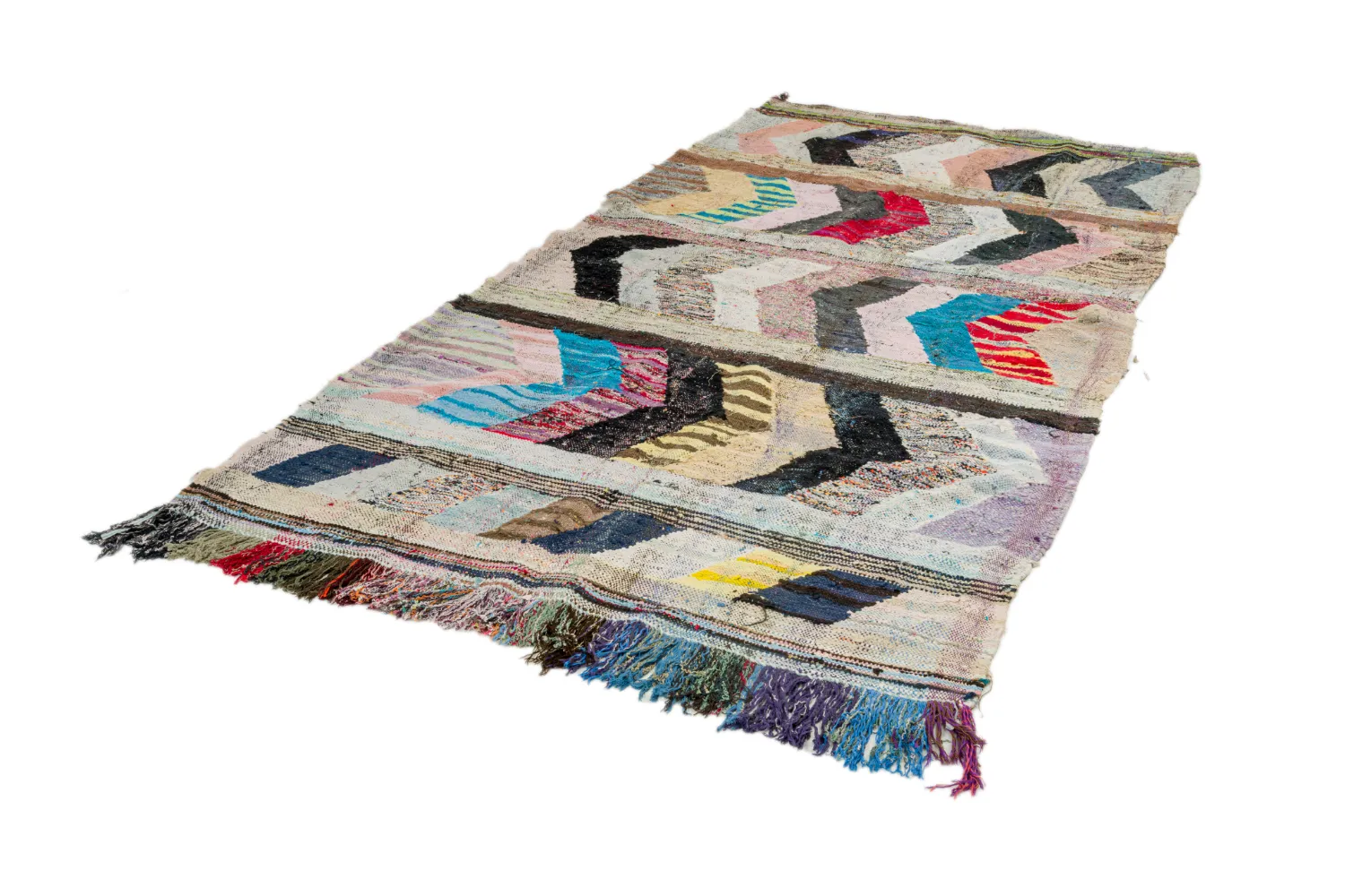 Tappeto Berberi Dal Marocco Boucherouite 155 x 305 cm