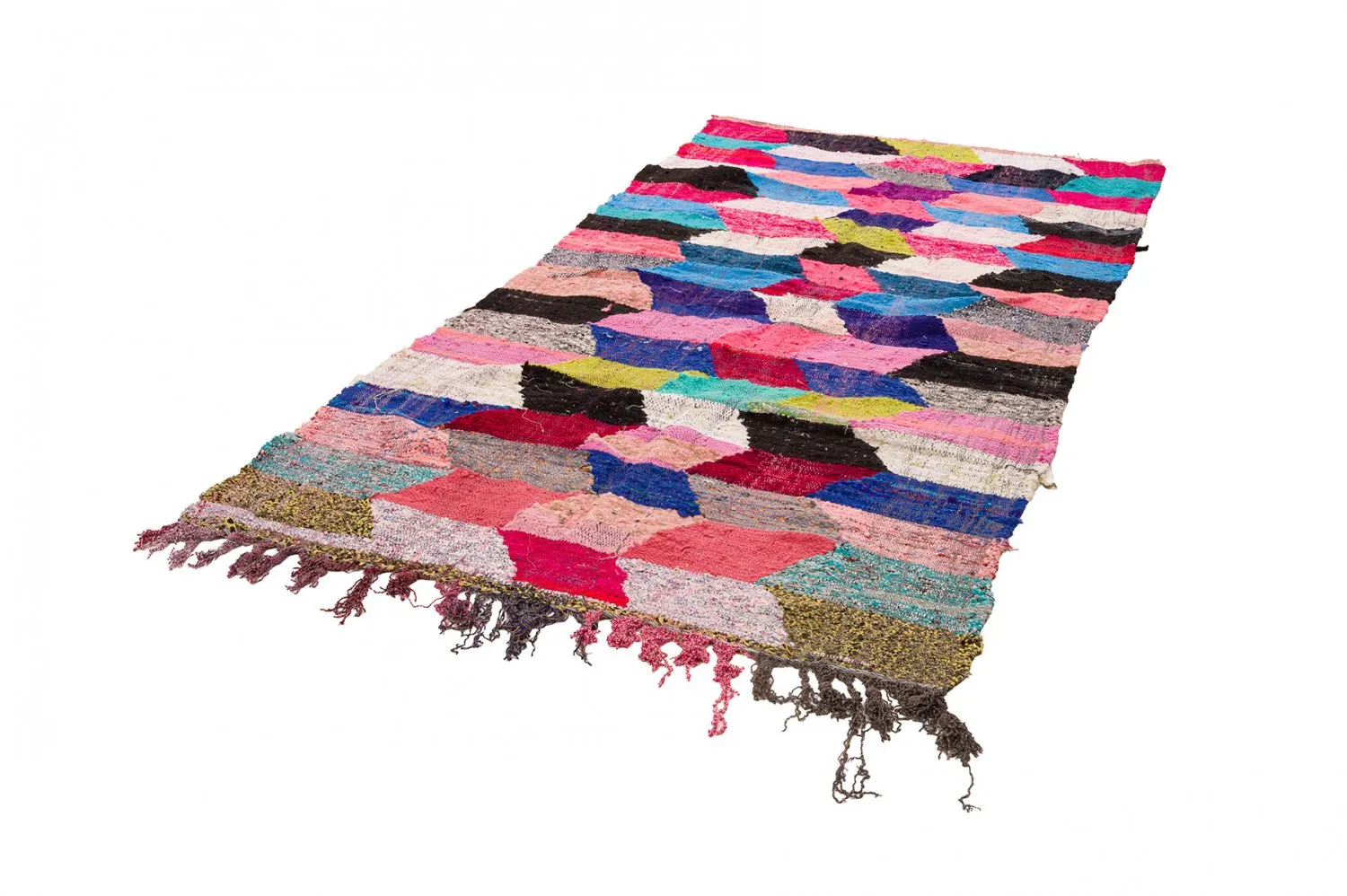 Tappeto Berberi Dal Marocco Boucherouite 150 x 305 cm
