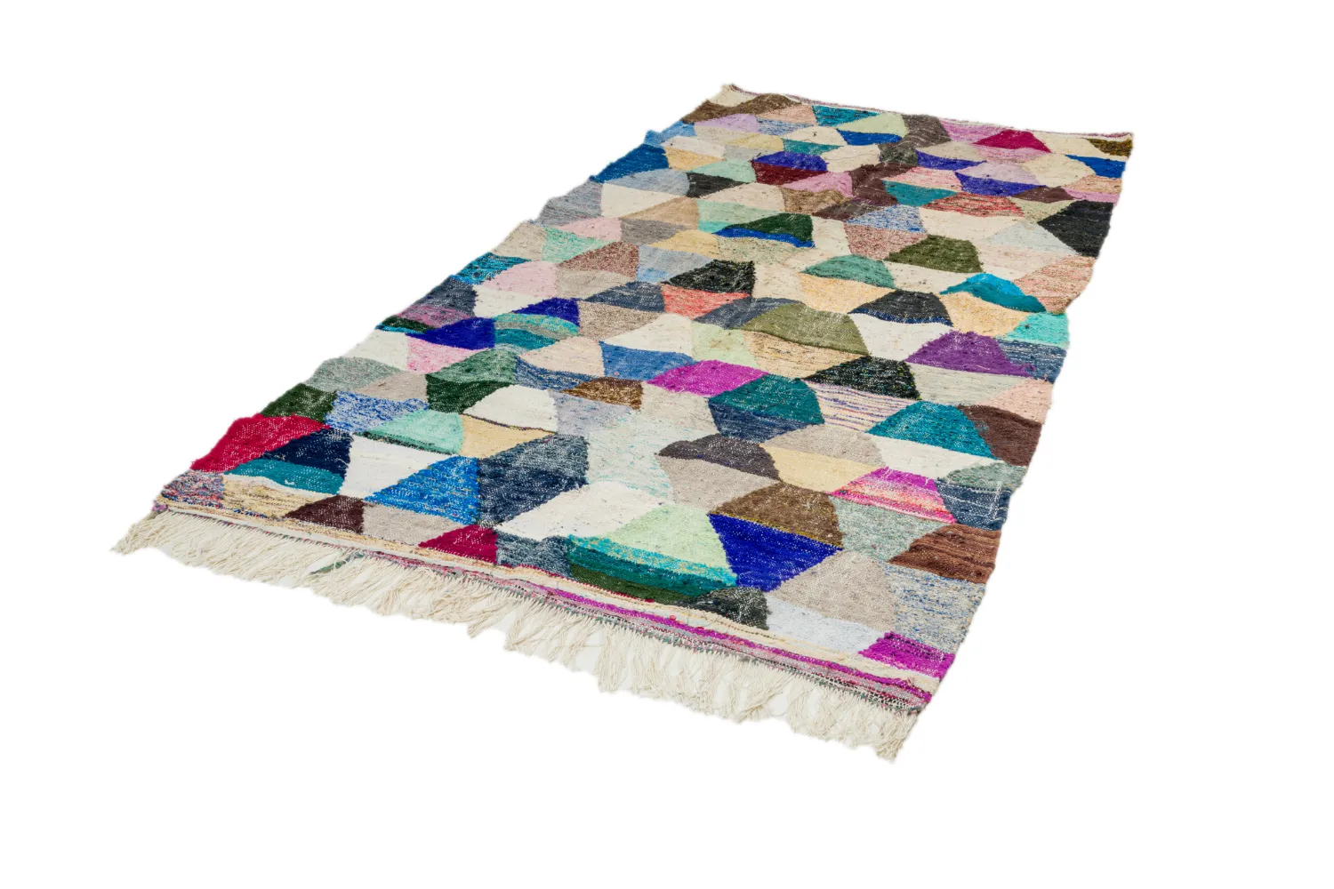 Tappeto Berberi Dal Marocco Boucherouite 150 x 305 cm