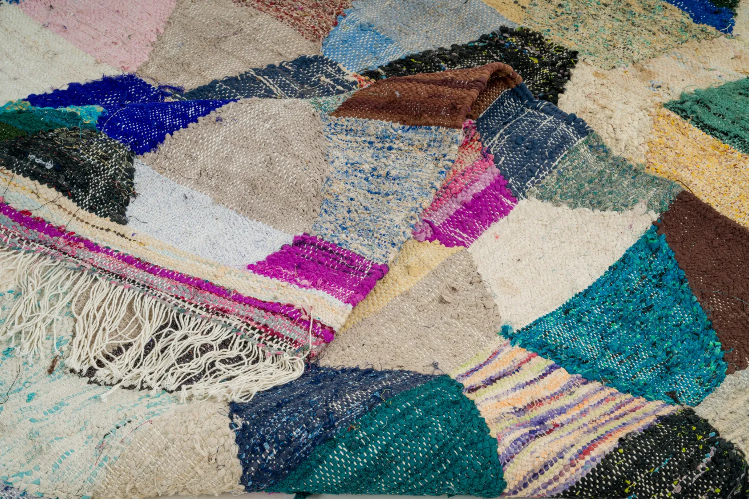Tappeto Berberi Dal Marocco Boucherouite 150 x 305 cm
