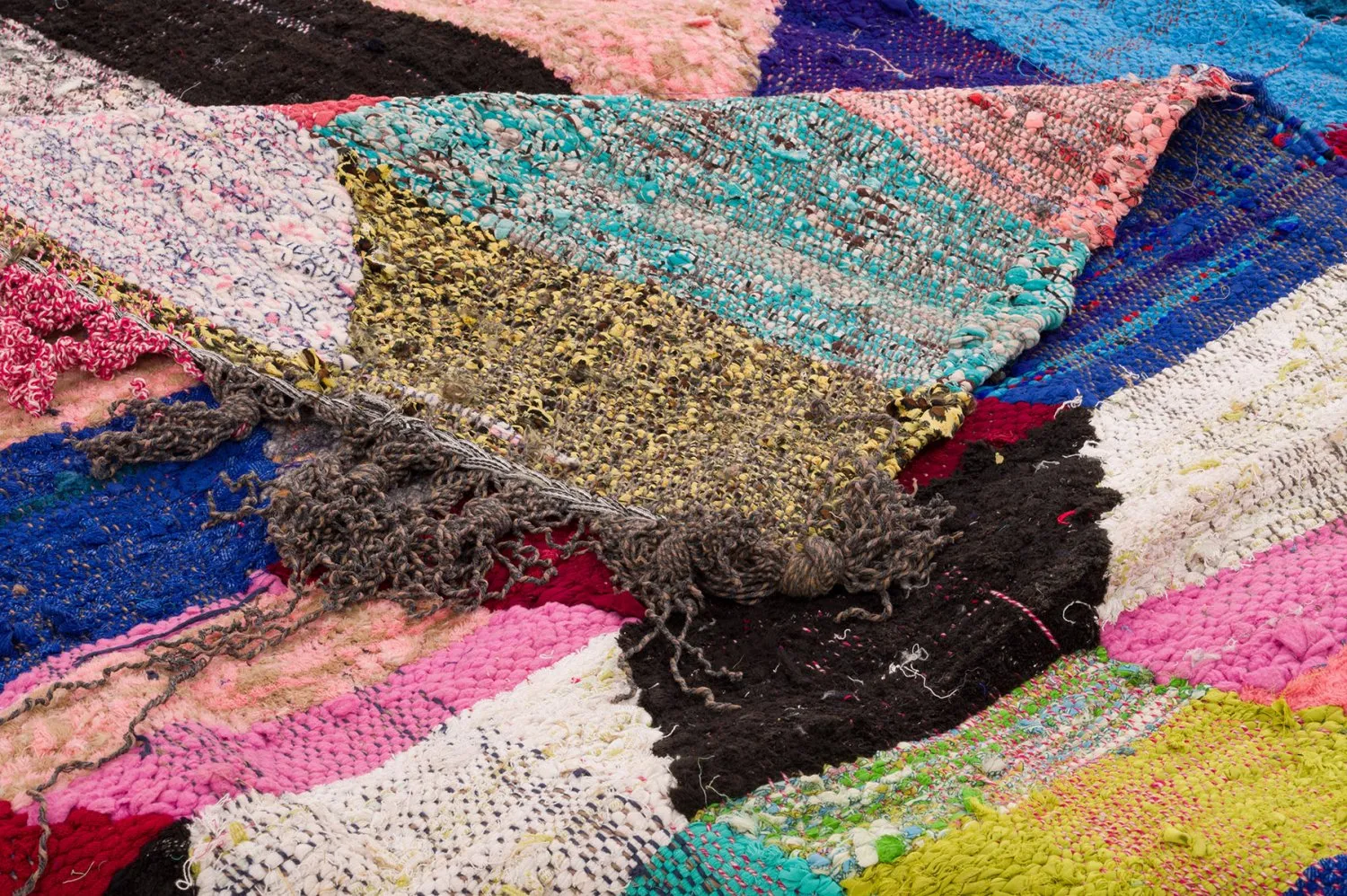 Tappeto Berberi Dal Marocco Boucherouite 150 x 305 cm