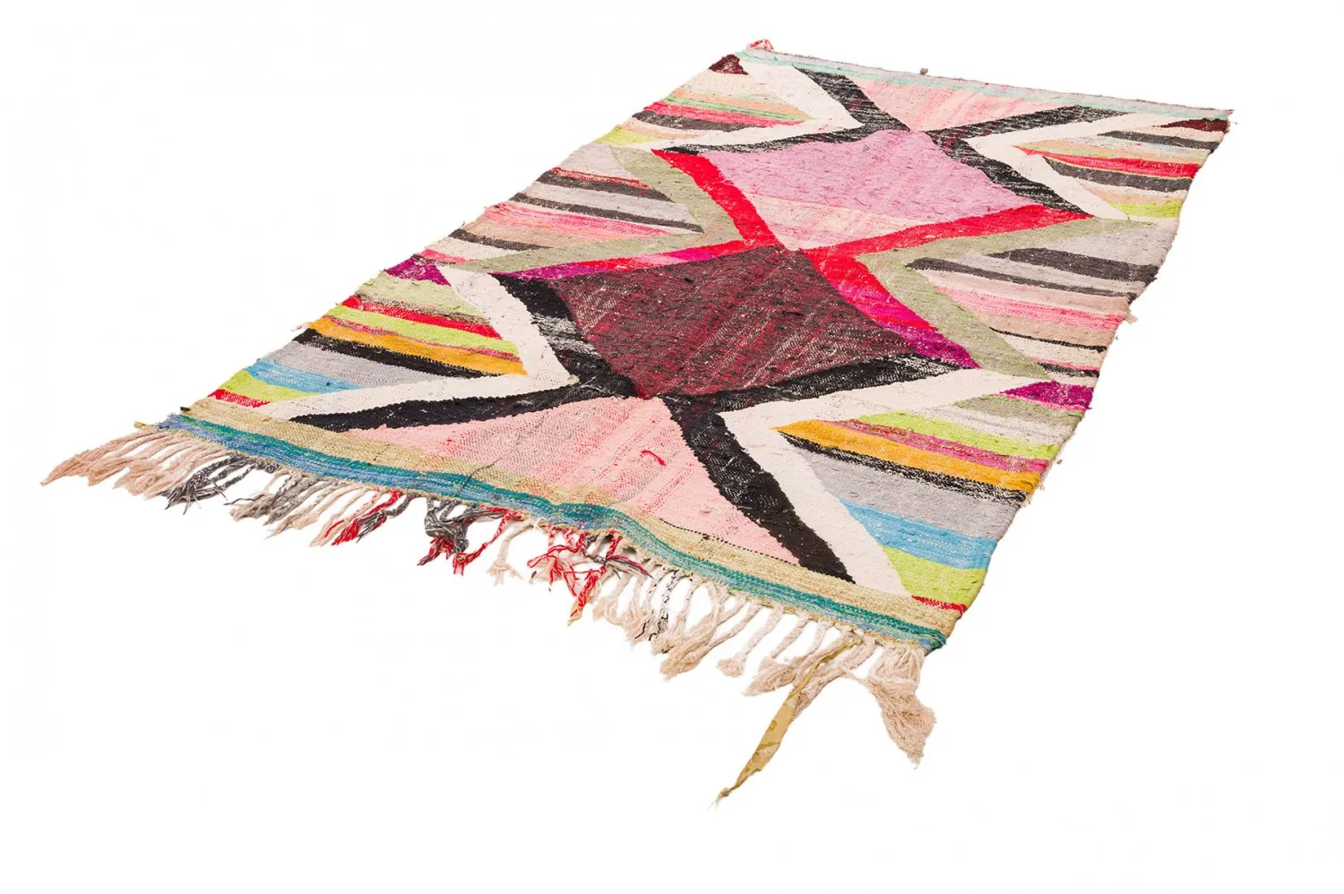 Tappeto Berberi Dal Marocco Boucherouite 135 x 245 cm