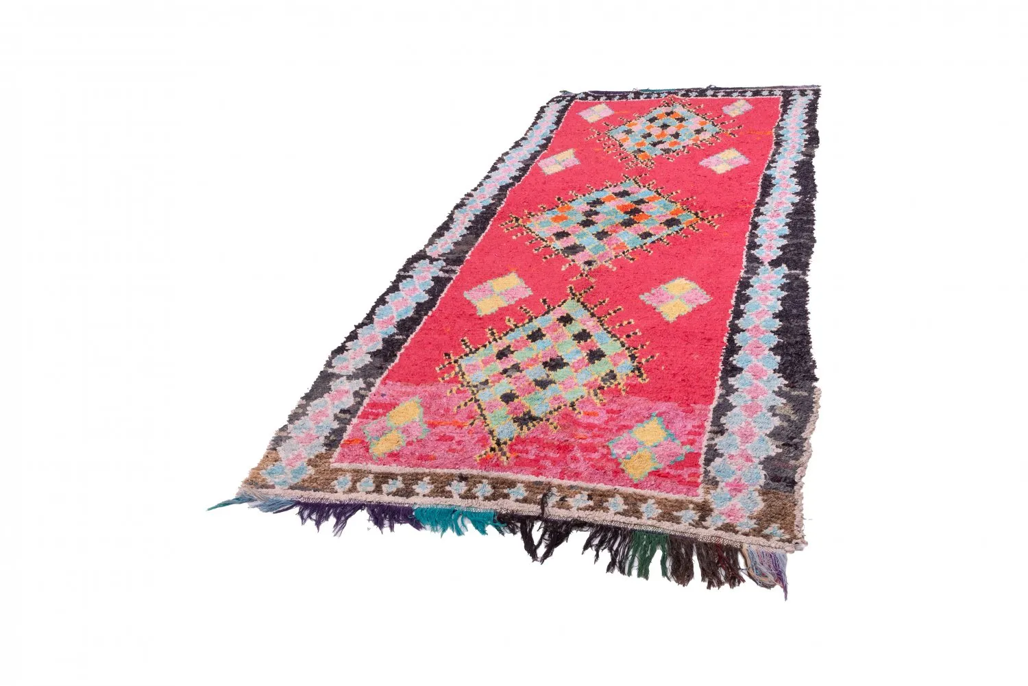 Tappeto Berberi Dal Marocco Boucherouite 325 x 145 cm