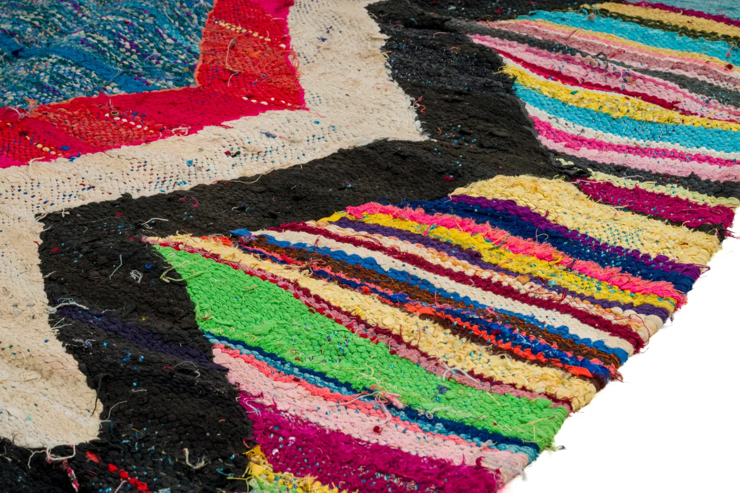 Tappeto Berberi Dal Marocco Boucherouite 125 x 265 cm