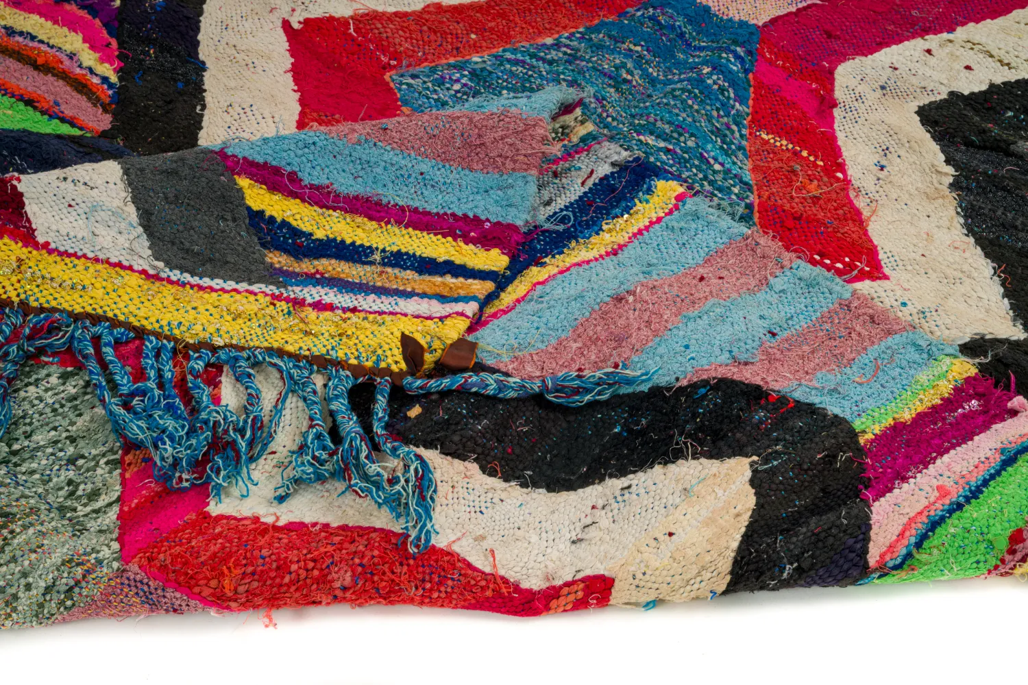 Tappeto Berberi Dal Marocco Boucherouite 125 x 265 cm