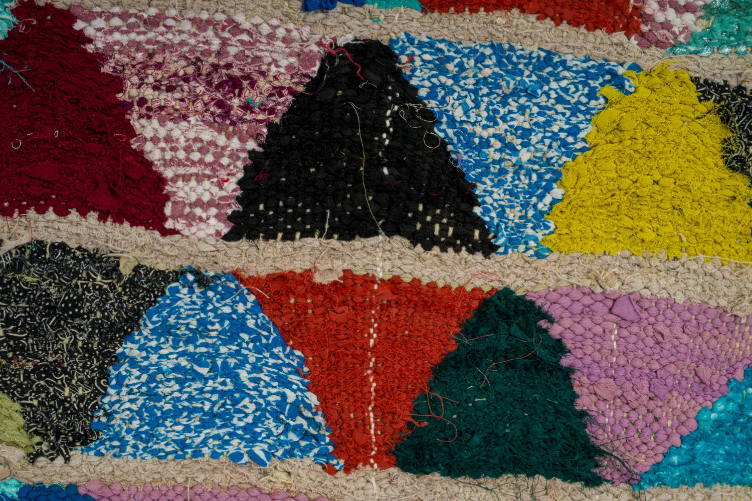 Tappeto Berberi Dal Marocco Boucherouite 125 x 255 cm