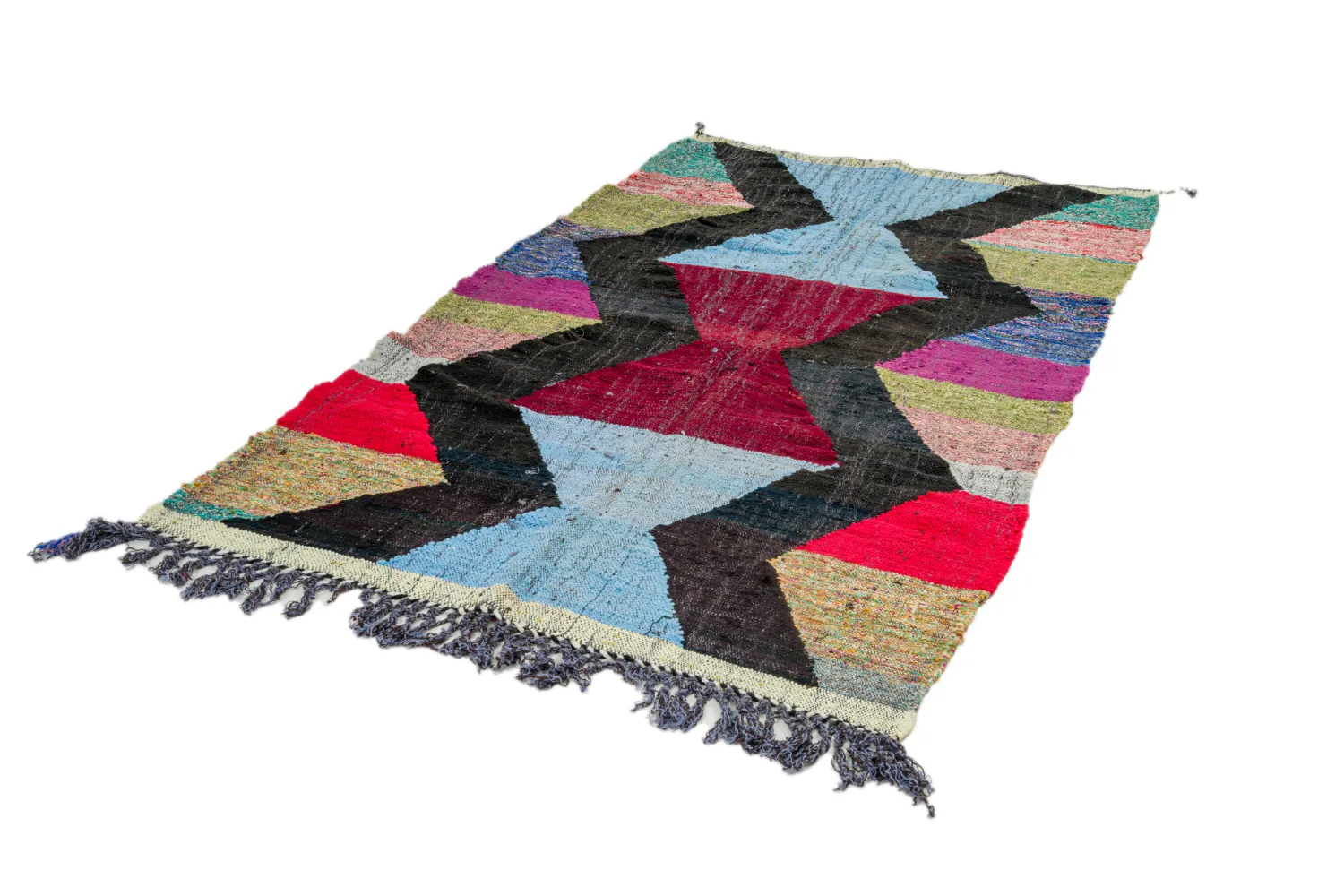 Tappeto Berberi Dal Marocco Boucherouite 135 x 240 cm
