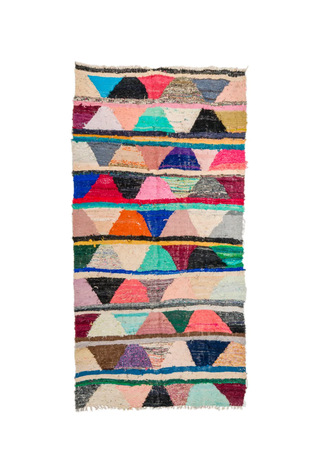 Tappeto Berberi Dal Marocco Boucherouite 135 x 270 cm