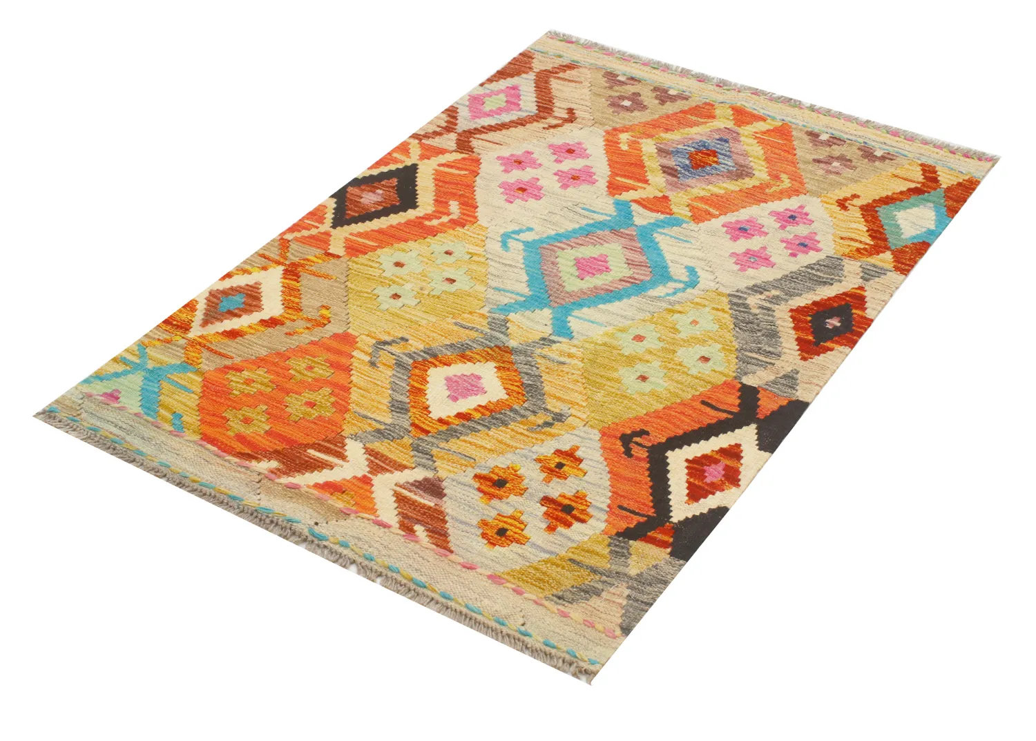 Tappeto Orientale - Vegi Kelim Hand Woven - 86 x 125 cm