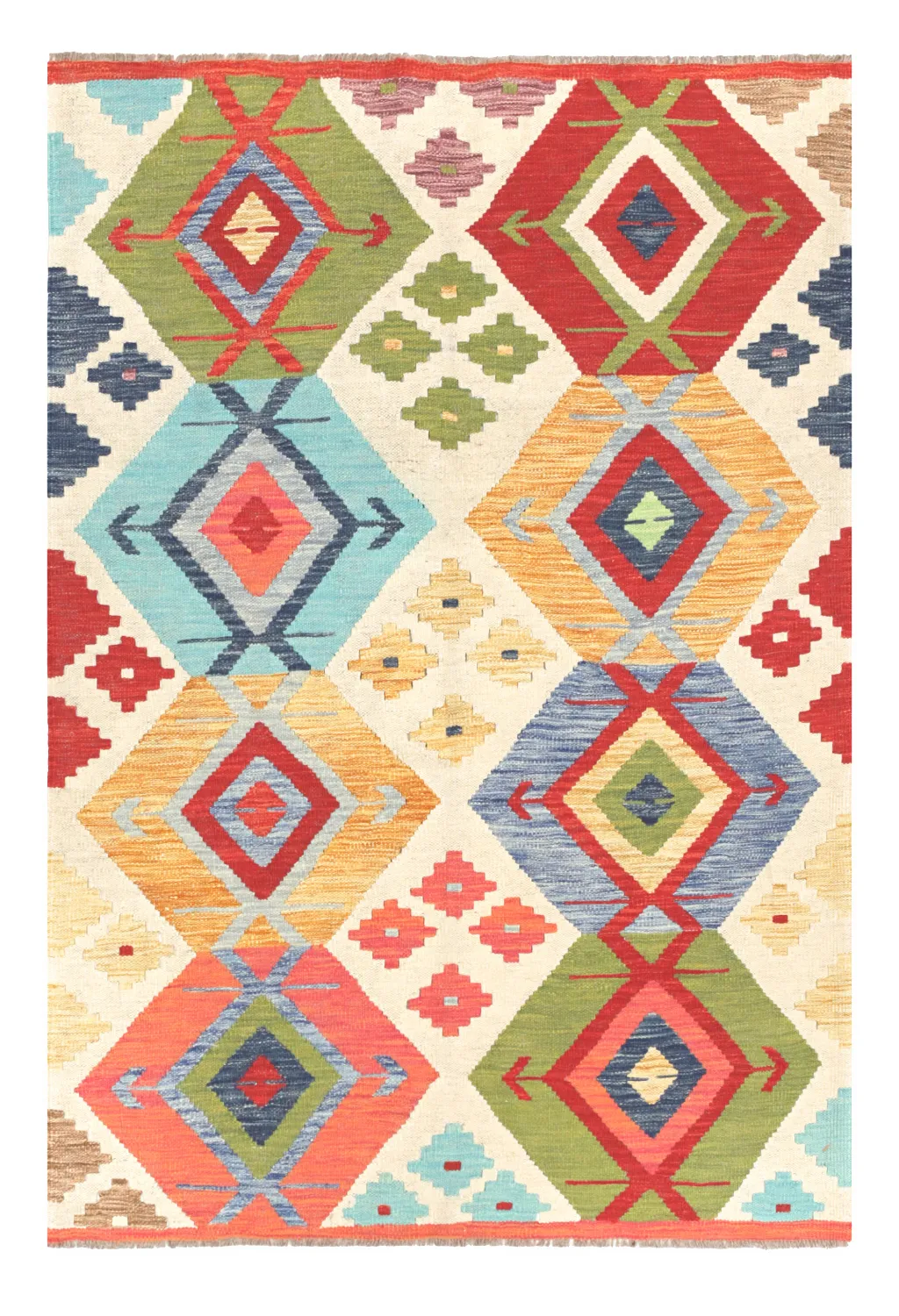 Tappeto Orientale - Vegi Kelim Hand Woven - 114 x 172 cm