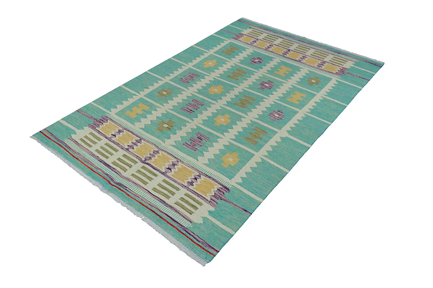 Tappeto Orientale - Vegi Kelim Hand Woven - 124 x 179 cm