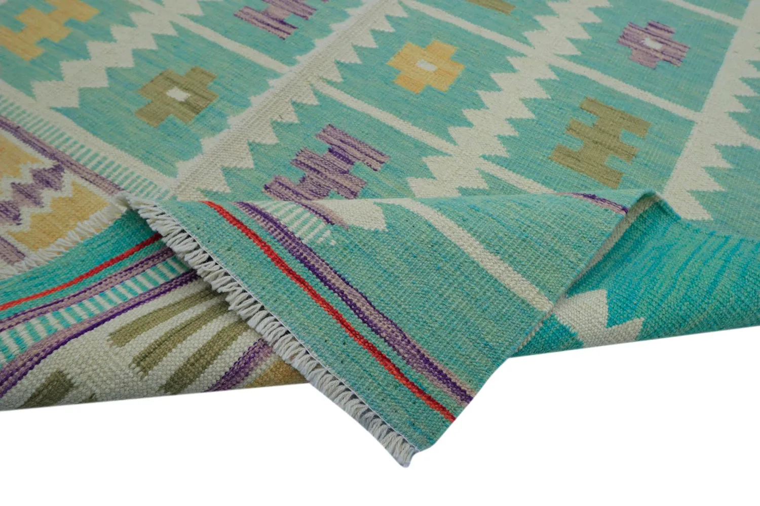 Tappeto Orientale - Vegi Kelim Hand Woven - 124 x 179 cm