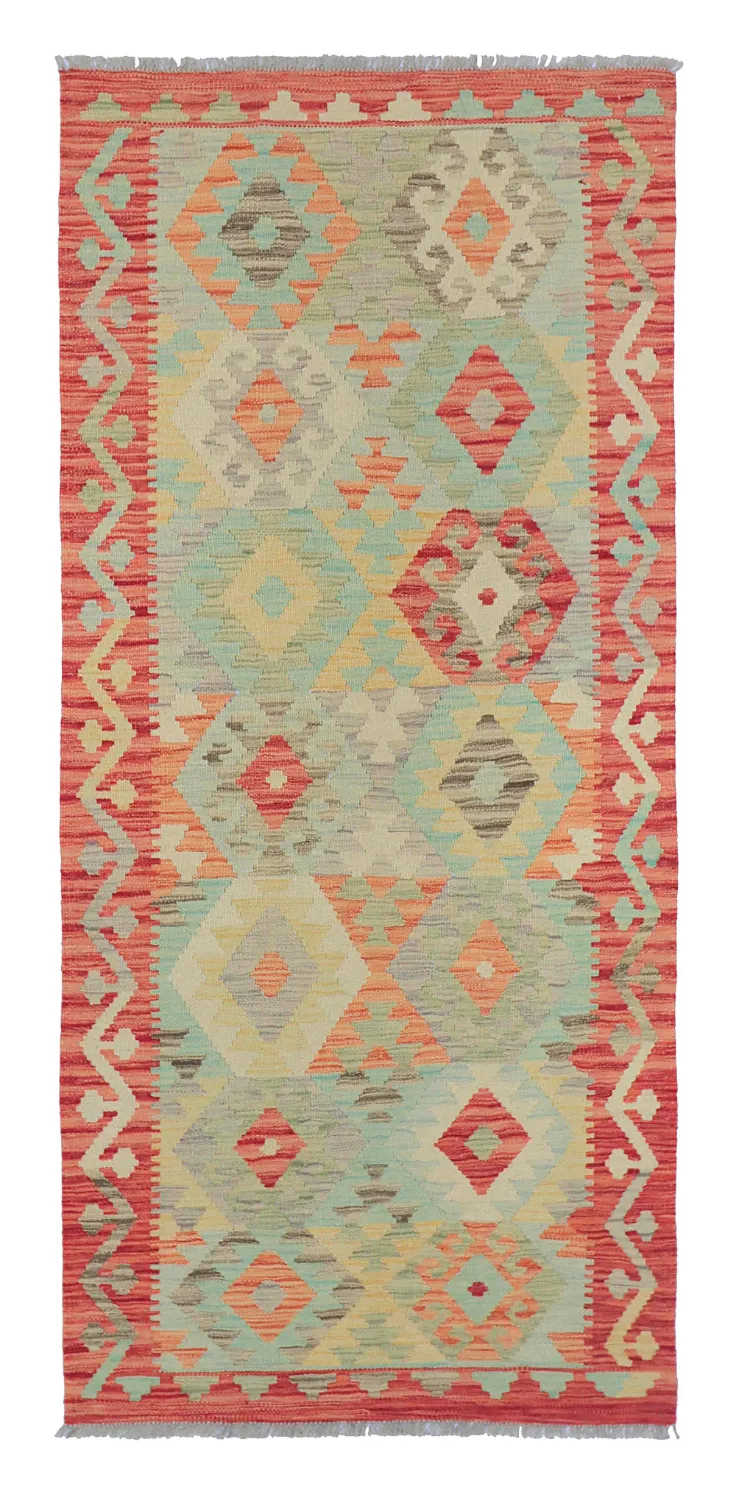 Tappeto Orientale - Vegi Kelim Hand Woven - 88 x 199 cm