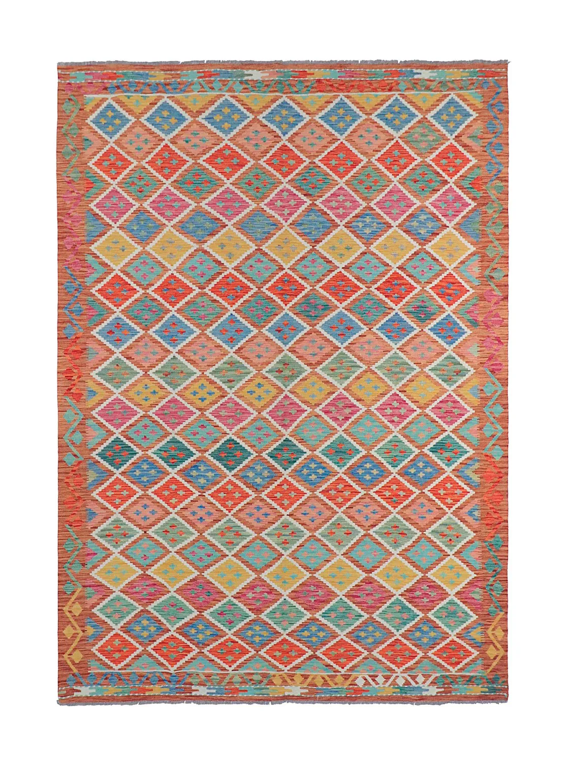 Tappeto Orientale - Vegi Kelim Hand Woven - 202 x 294 cm