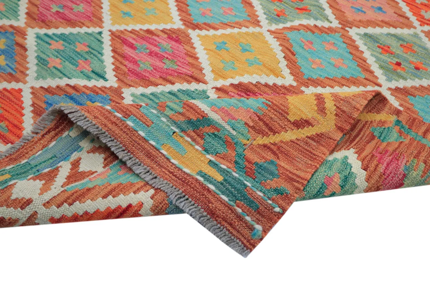 Tappeto Orientale - Vegi Kelim Hand Woven - 202 x 294 cm