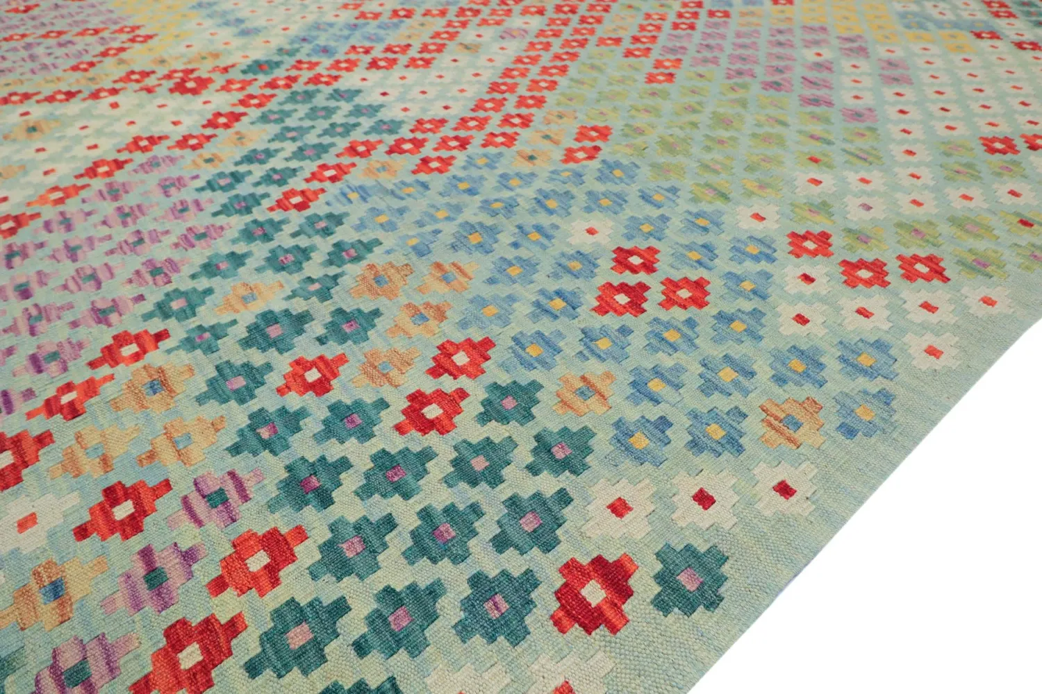 Tappeto Orientale - Vegi Kelim Hand Woven - 211 x 288 cm