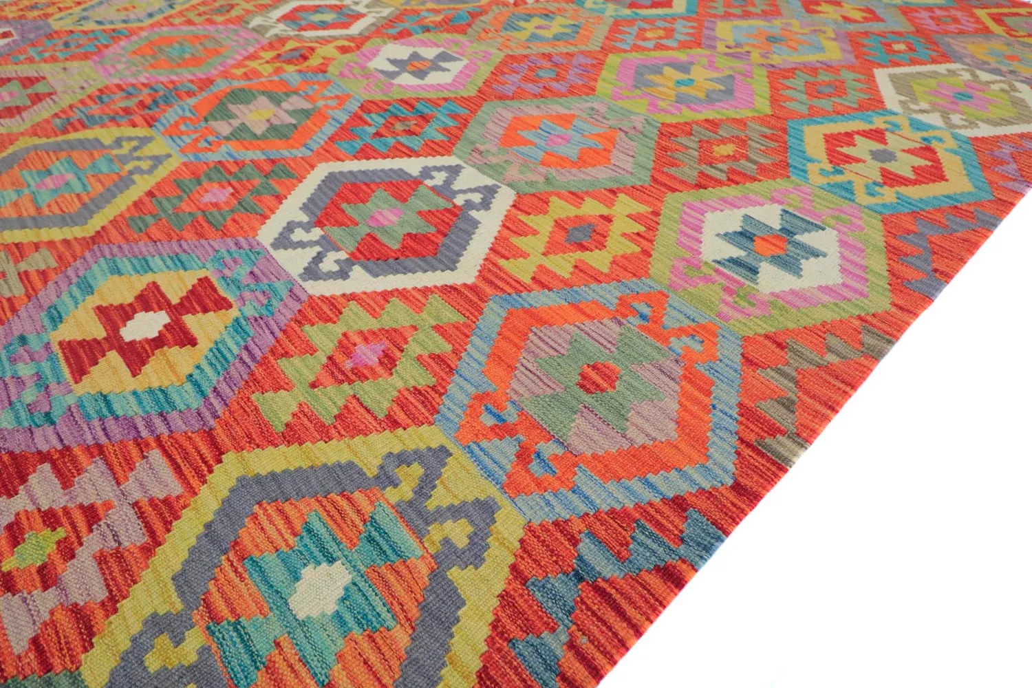 Tappeto Orientale - Vegi Kelim Hand Woven - 203 x 296 cm