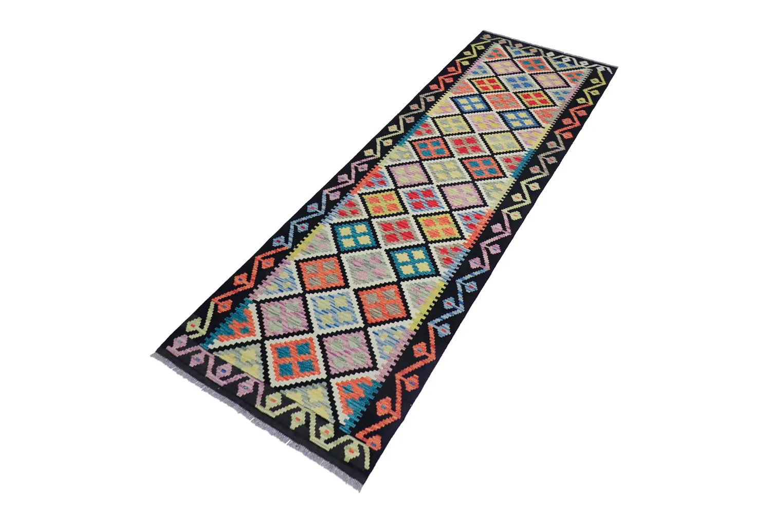 Tappeto Orientale - Vegi Kelim Hand Woven - 80 x 268 cm